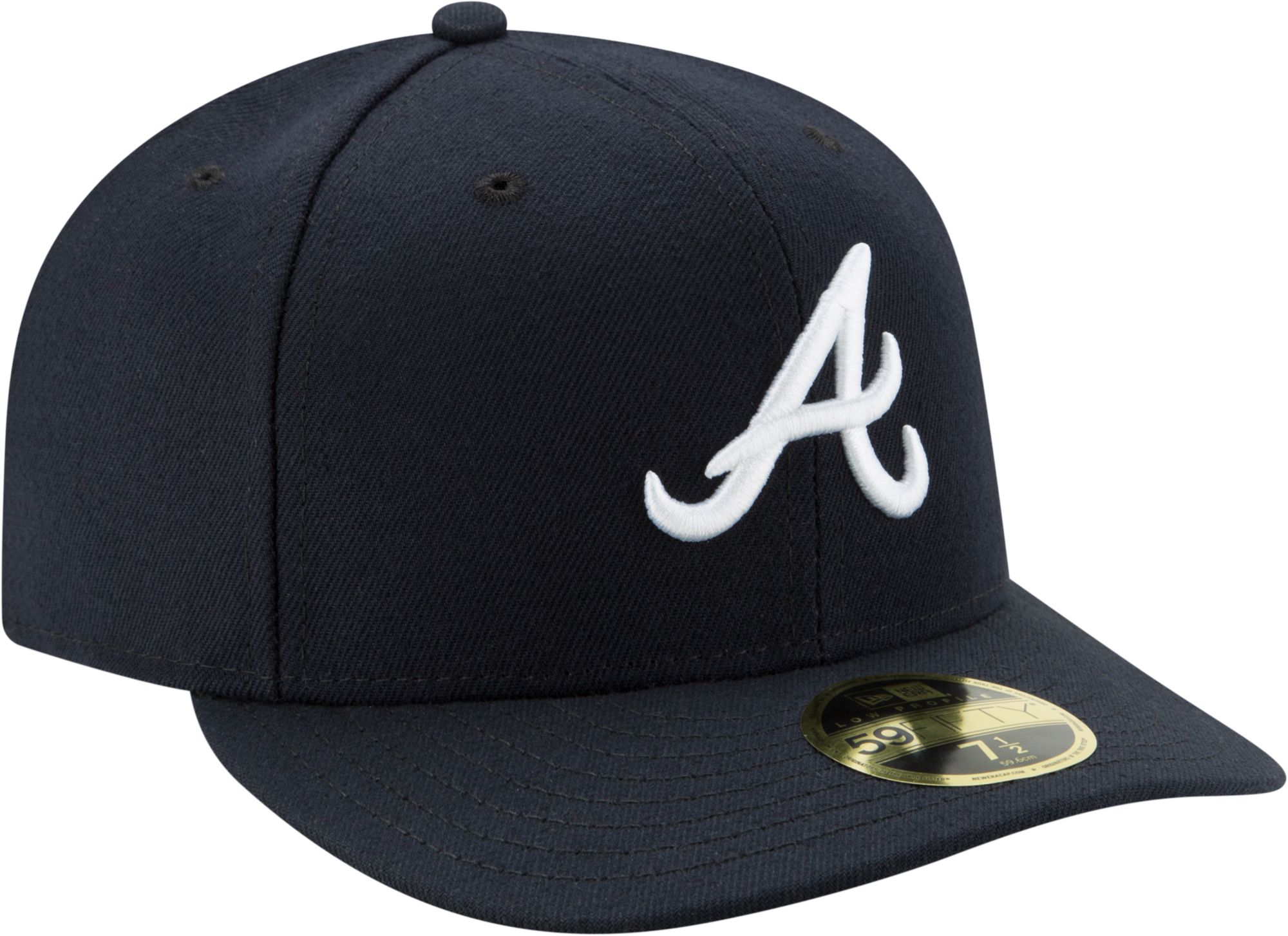 New Era Men's Atlanta Braves 59Fifty Road Navy Low Crown Fitted Hat product image