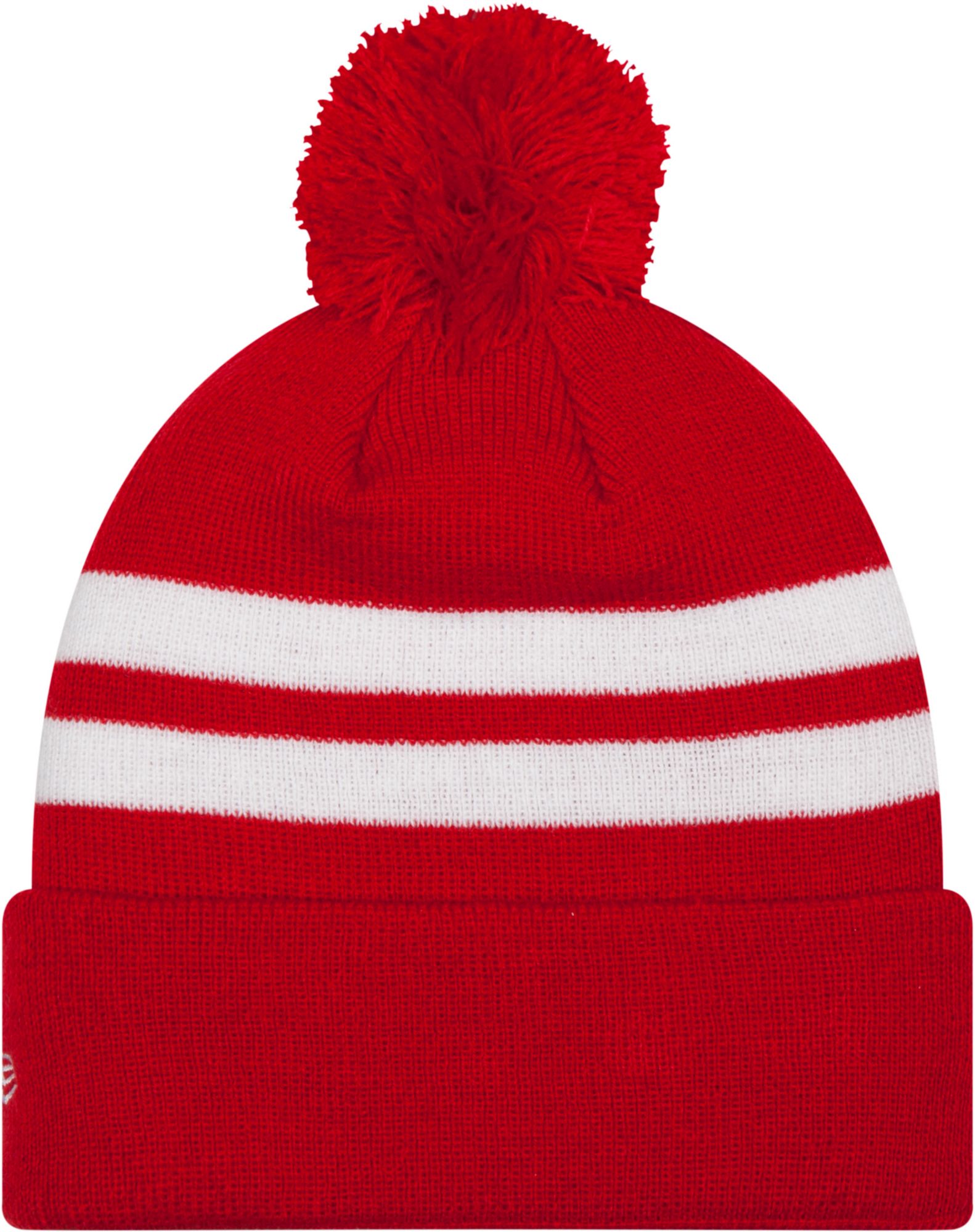 New Era Men's Kansas City Chiefs Stripe Cuff Red Pom Knit Beanie product image
