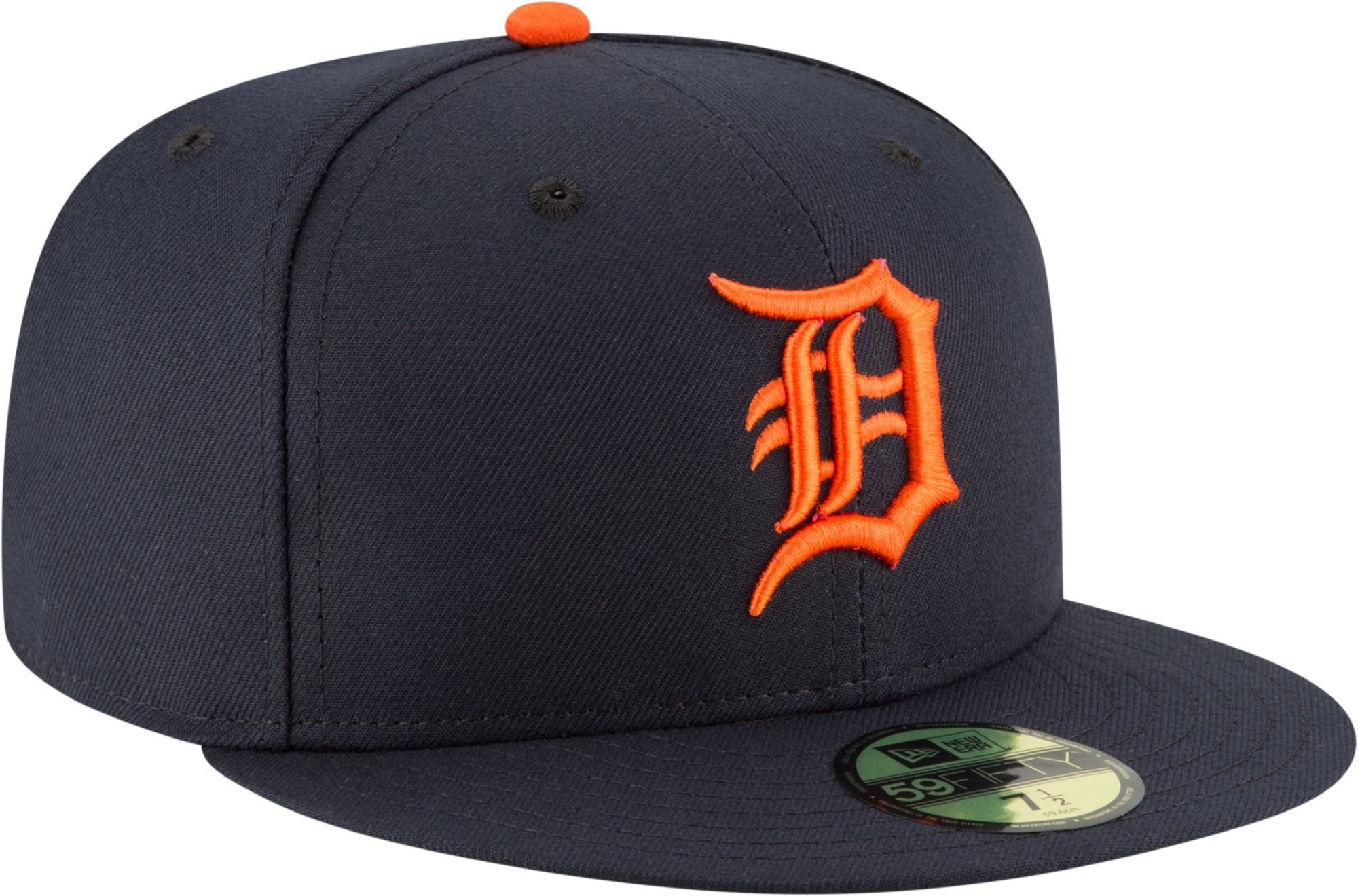 New Era Adult Detroit Tigers 59Fifty Road Navy Authentic Hat product image