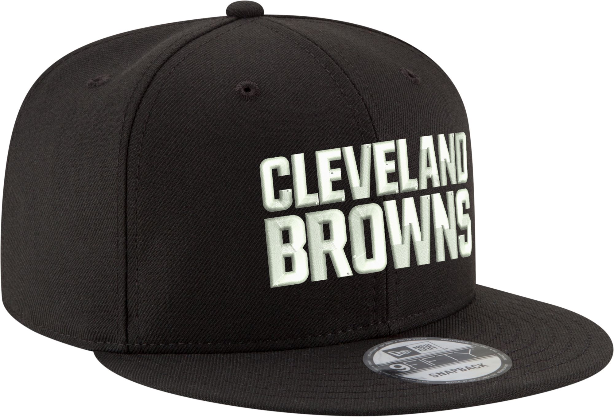 New Era Men's Cleveland Browns Logo 9Fifty Black Adjustable Hat product image