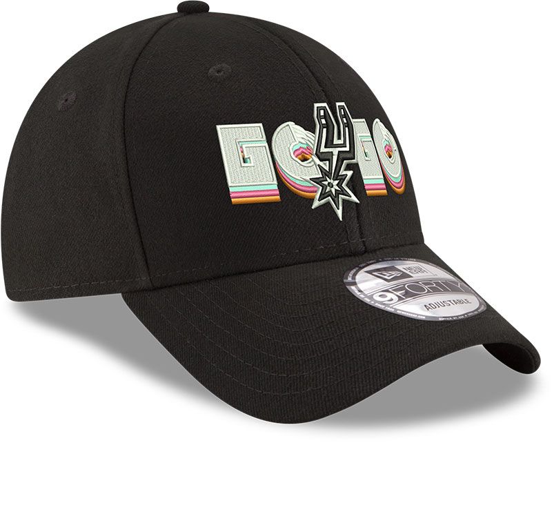 New Era Adult San Antonio Spurs Black Go Slogan 9Forty Adjustable Hat product image