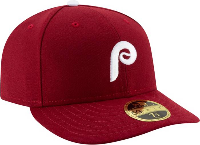 New Era Men's Philadelphia Phillies 59Fifty Alternate Maroon Low Crown  Fitted Hat