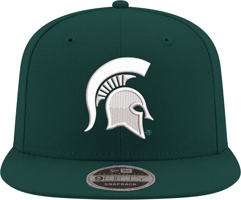 New Era Men's Michigan State Spartans Green 9Fifty Adjustable Snapback Hat product image