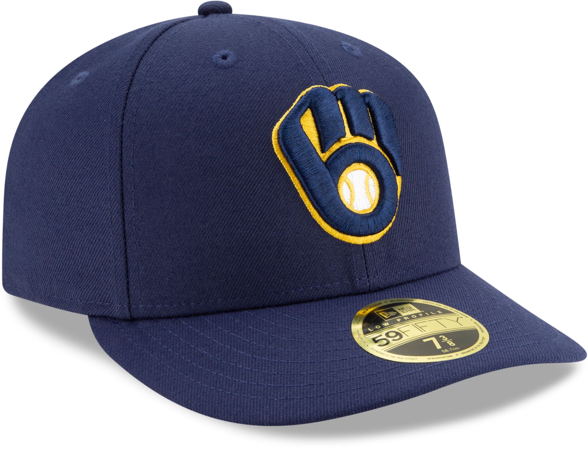 New Era Men's Milwaukee Brewers Navy 59Fifty Fitted Hat product image