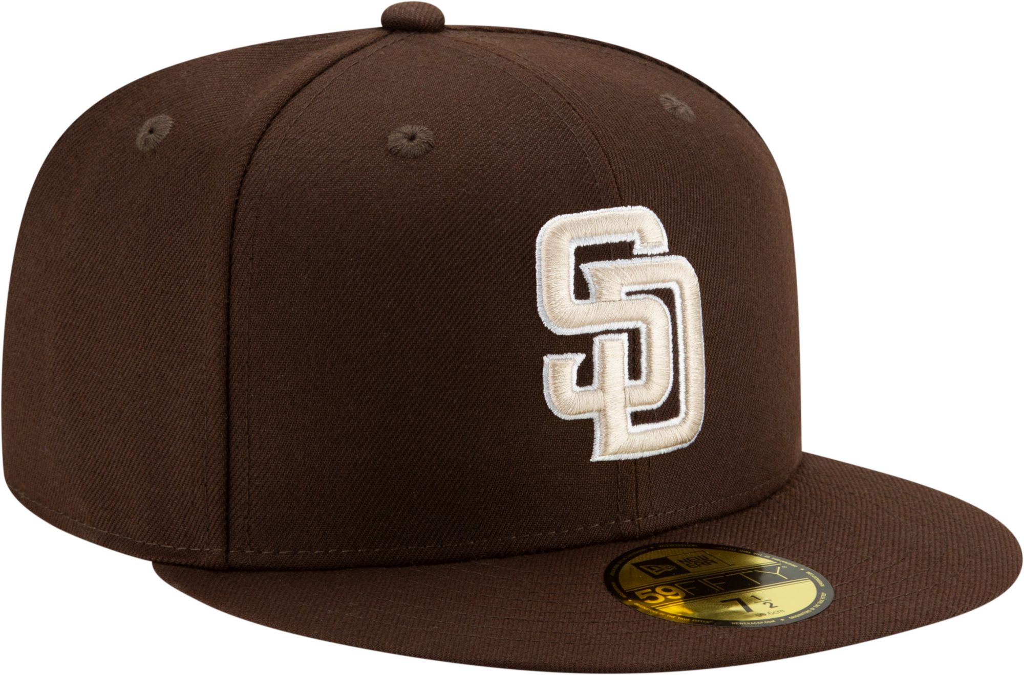 New Era Men's San Diego Padres Brown 59Fifty Fitted Hat