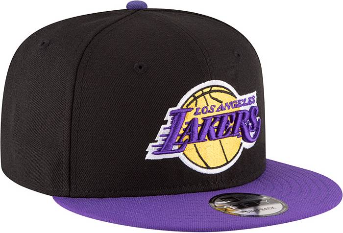 Men's Los Angeles Lakers New Era Black On Black 59FIFTY Fitted Hat
