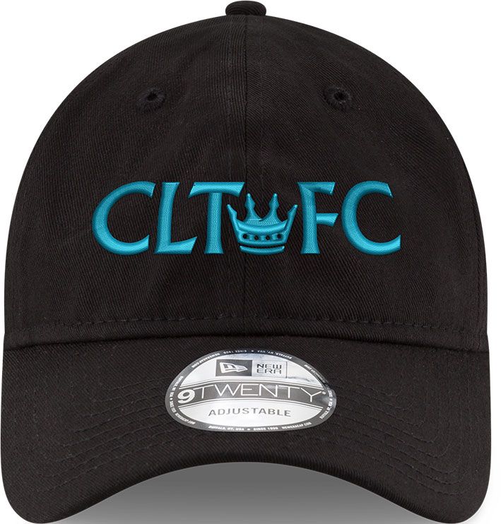 New Era Charlotte FC 9Twenty Wordmark Black Adjustable Hat
