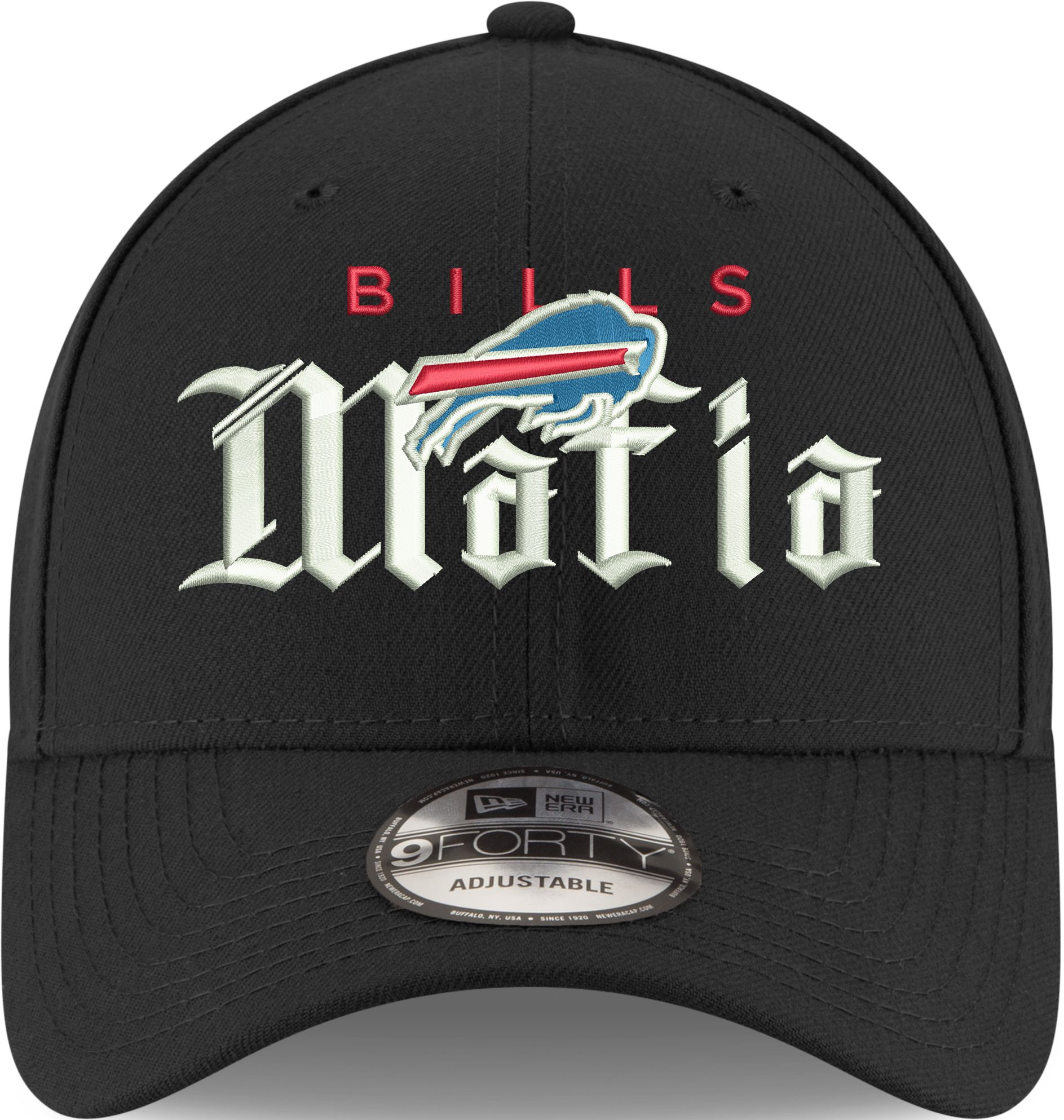 New Era Men's Buffalo Bills Mafia 9Forty Adjustable Black Hat product image