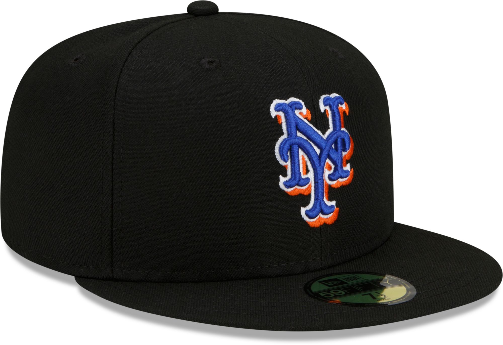 New Era Men's York Mets Black Authentic Collection 59Fifty Fitted Hat