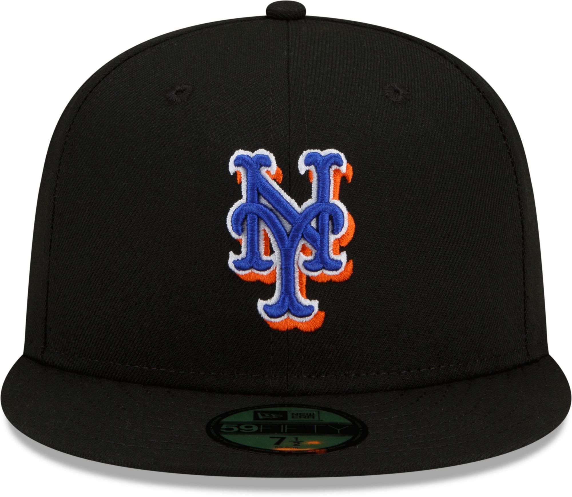 New Era Men's York Mets Black Authentic Collection 59Fifty Fitted Hat