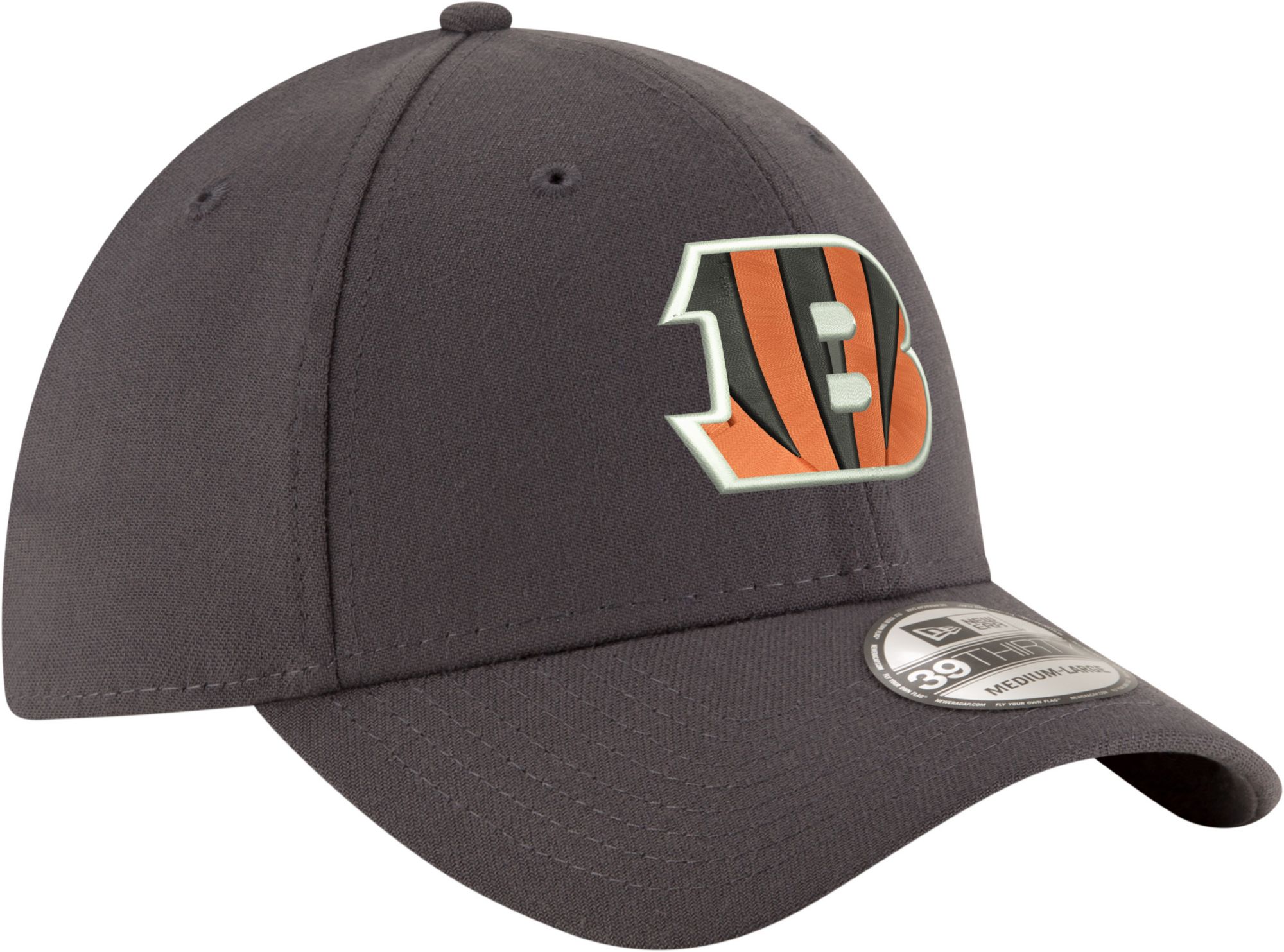 New Era Men's Cincinnati Bengals Logo Grey 39Thirty Stretch Fit Hat product image