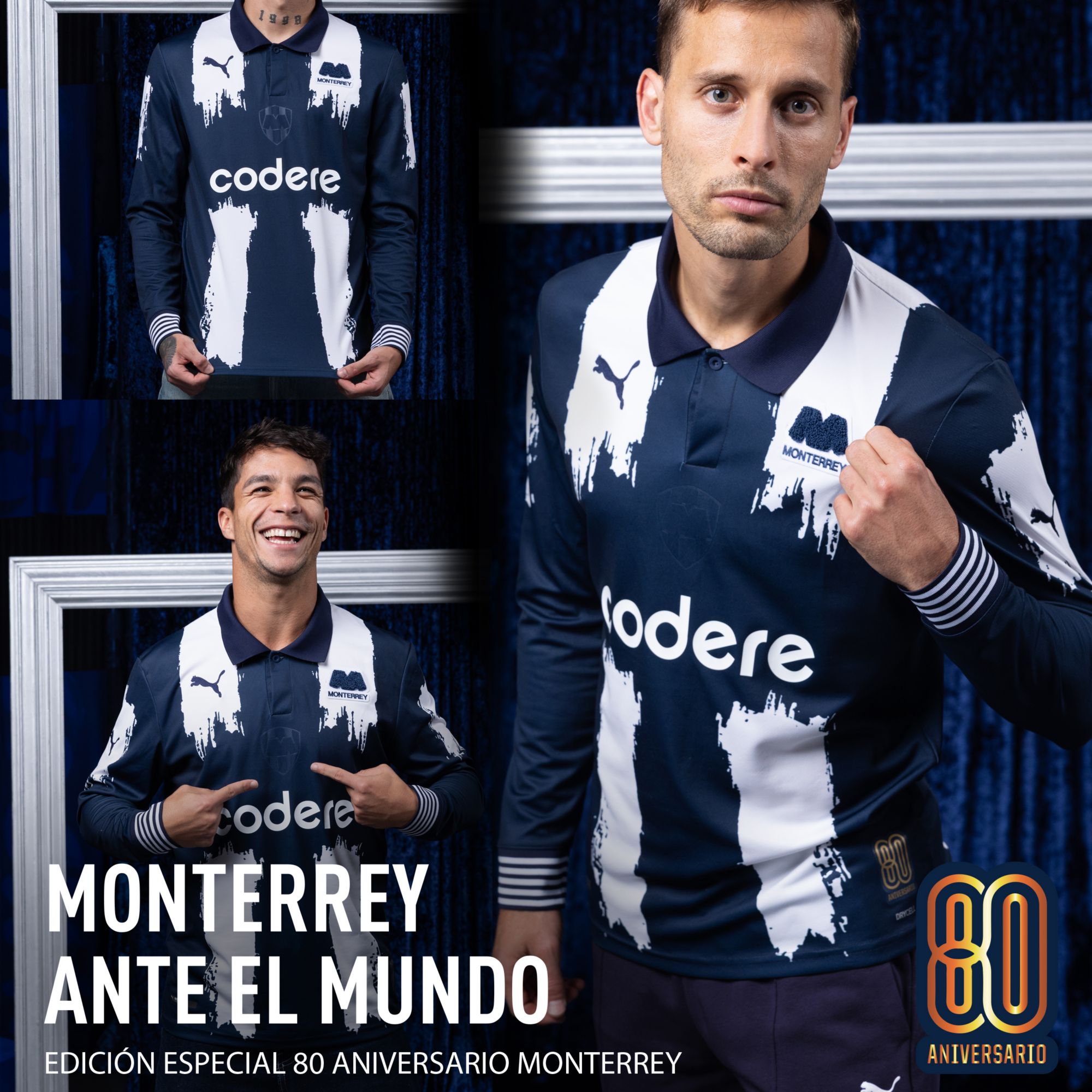 PUMA Adult CF Monterrey 2025 Special Edition Navy Long Sleeve Replica Jersey product image