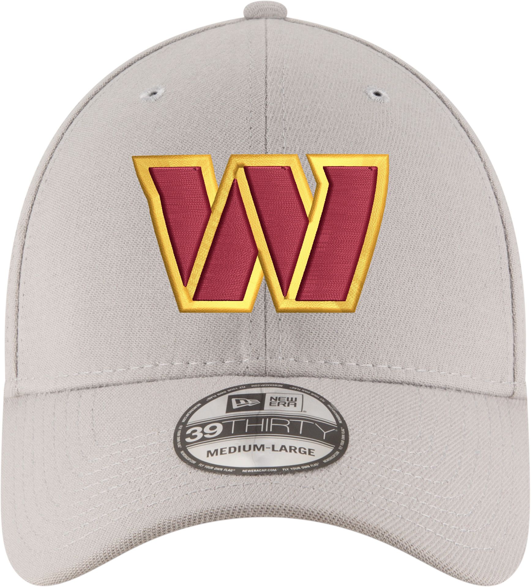 New Era Men's Washington Commanders Logo 39Thirty Grey Stretch Fit Hat product image