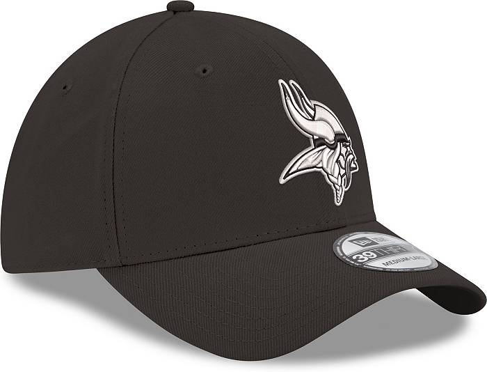 New Era Men's Minnesota Vikings Logo 39Thirty Black Stretch Fit
