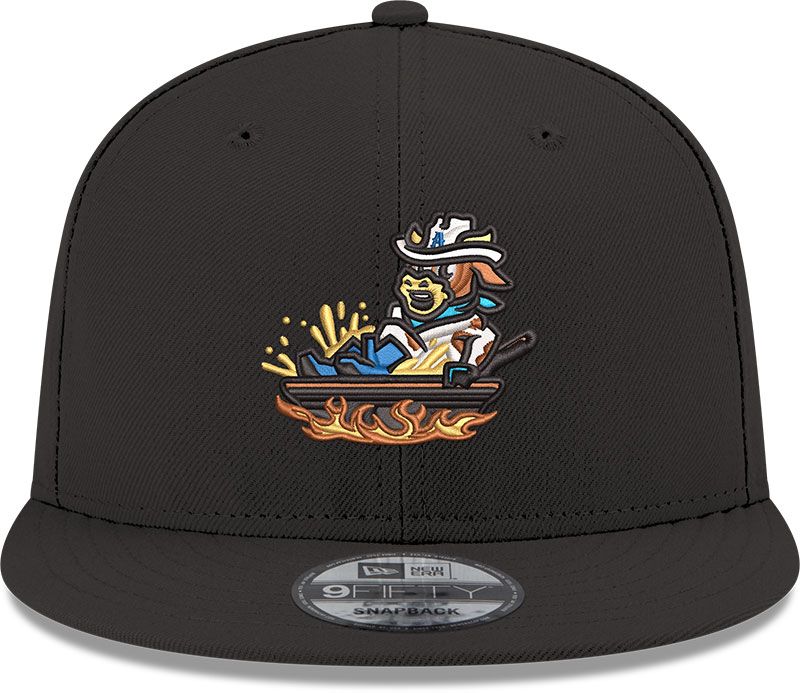 New Era Adult Amarillo Sod Poodles Black 9Fifty Calf Fries Adjustable Hat product image