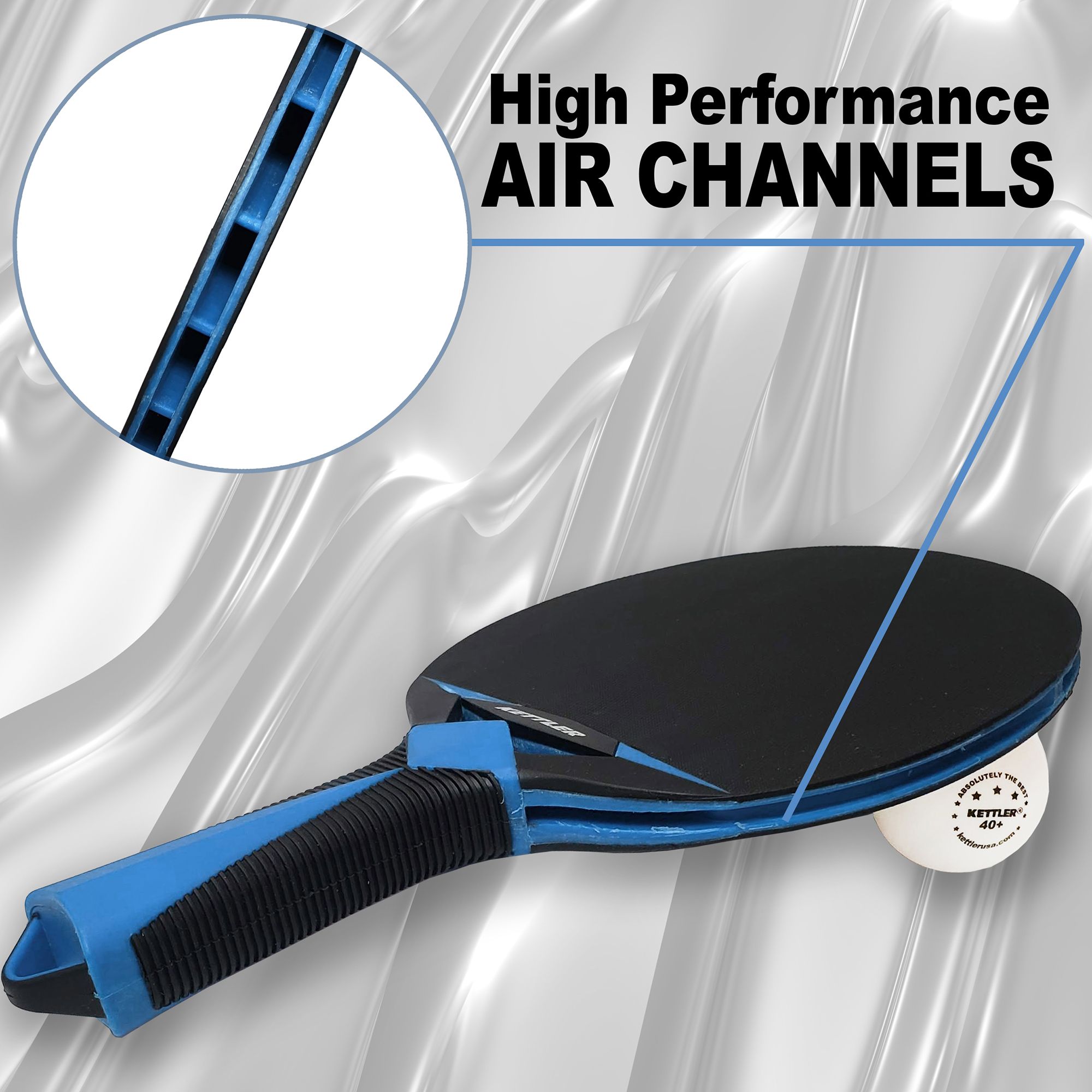 Kettler Halo X Table Tennis 2-Player Paddle Set product image