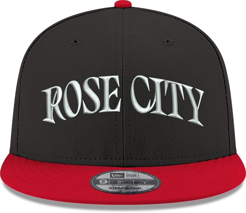 New Era Adult Portland Fire Black Wordmark Rebel 9Fifty Adjustable Hat product image