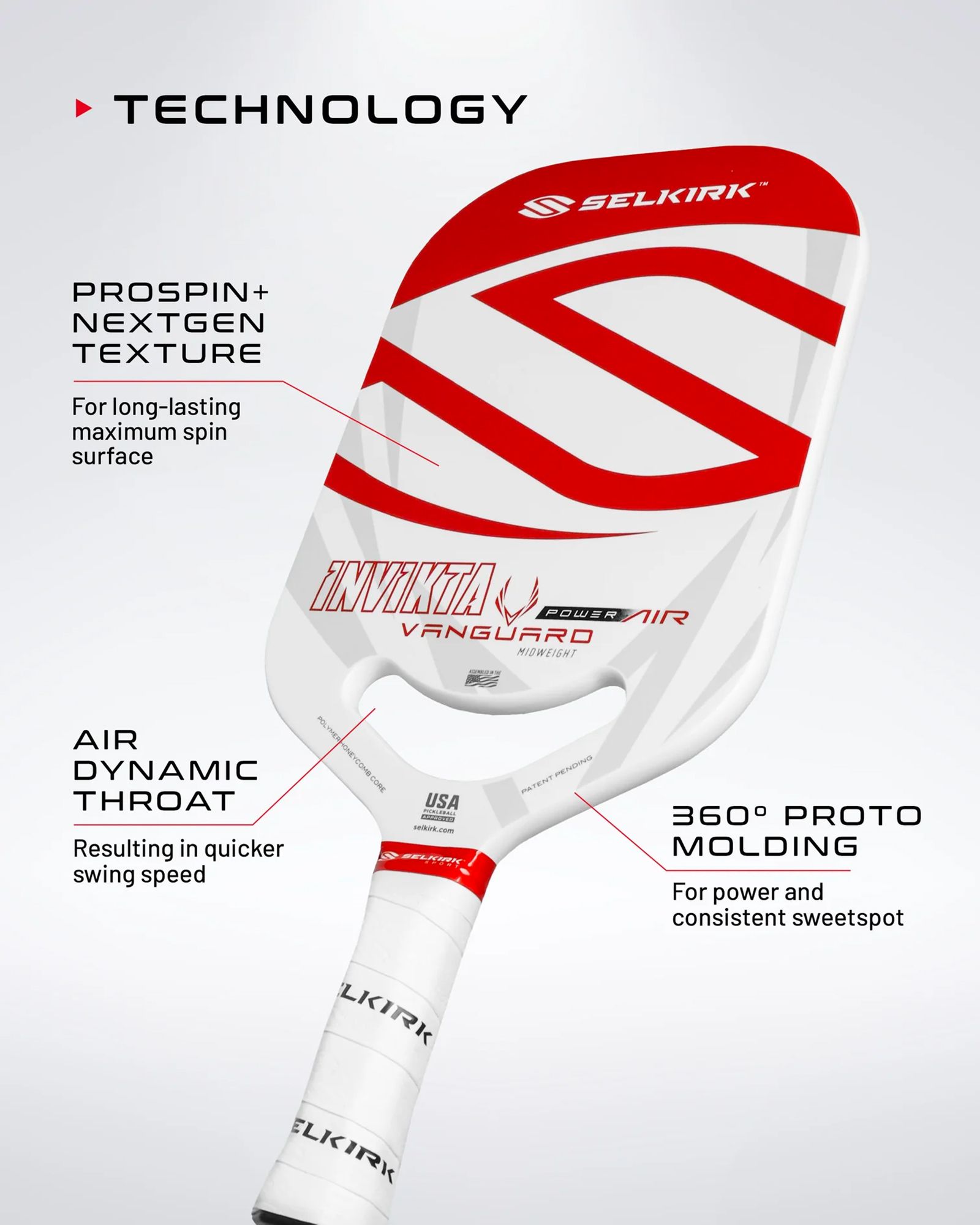 Selkirk VANGUARD Power Air - Invikta Pickleball Paddle product image