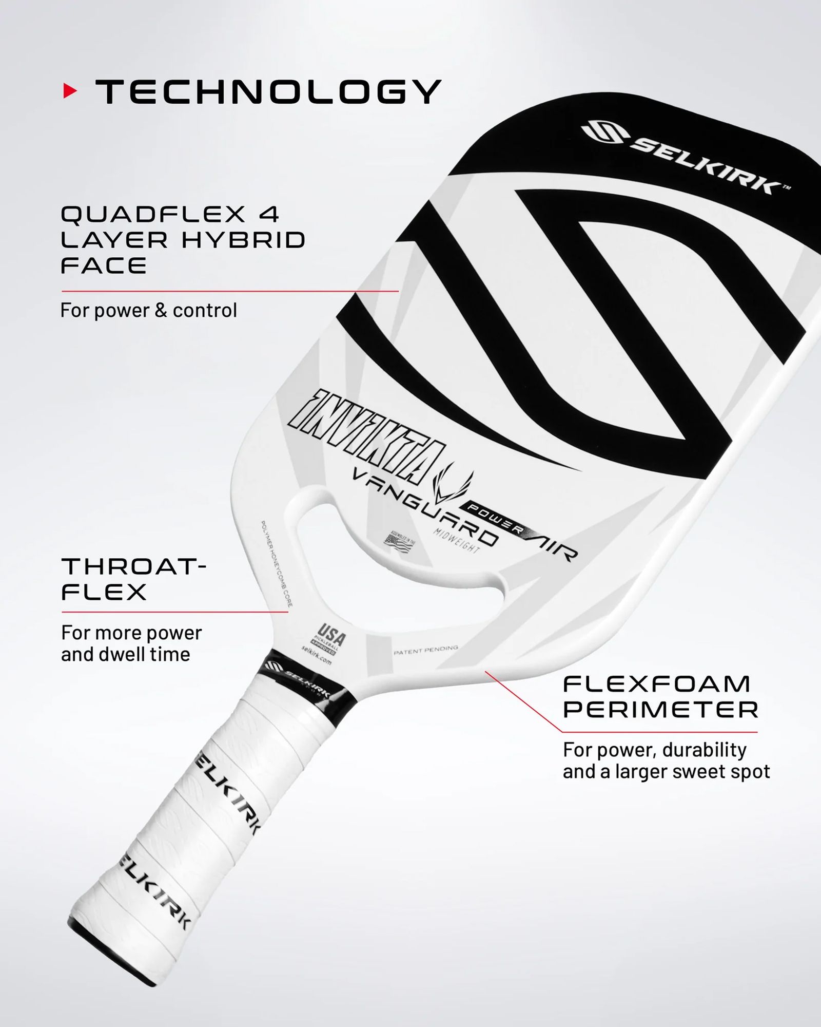 Selkirk VANGUARD Power Air - Invikta Pickleball Paddle product image