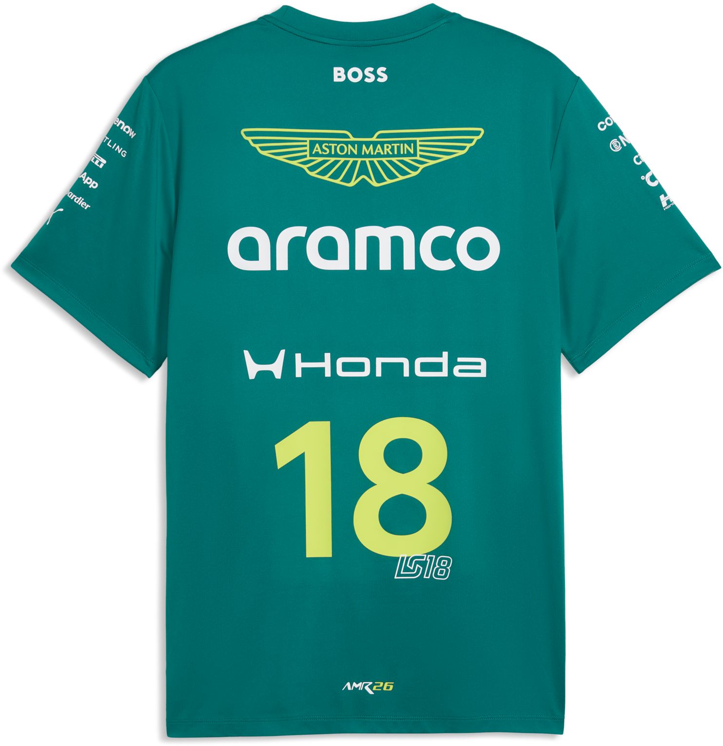 PUMA Adult F1 Aston Martin Lance Stroll #18 Green T-Shirt product image