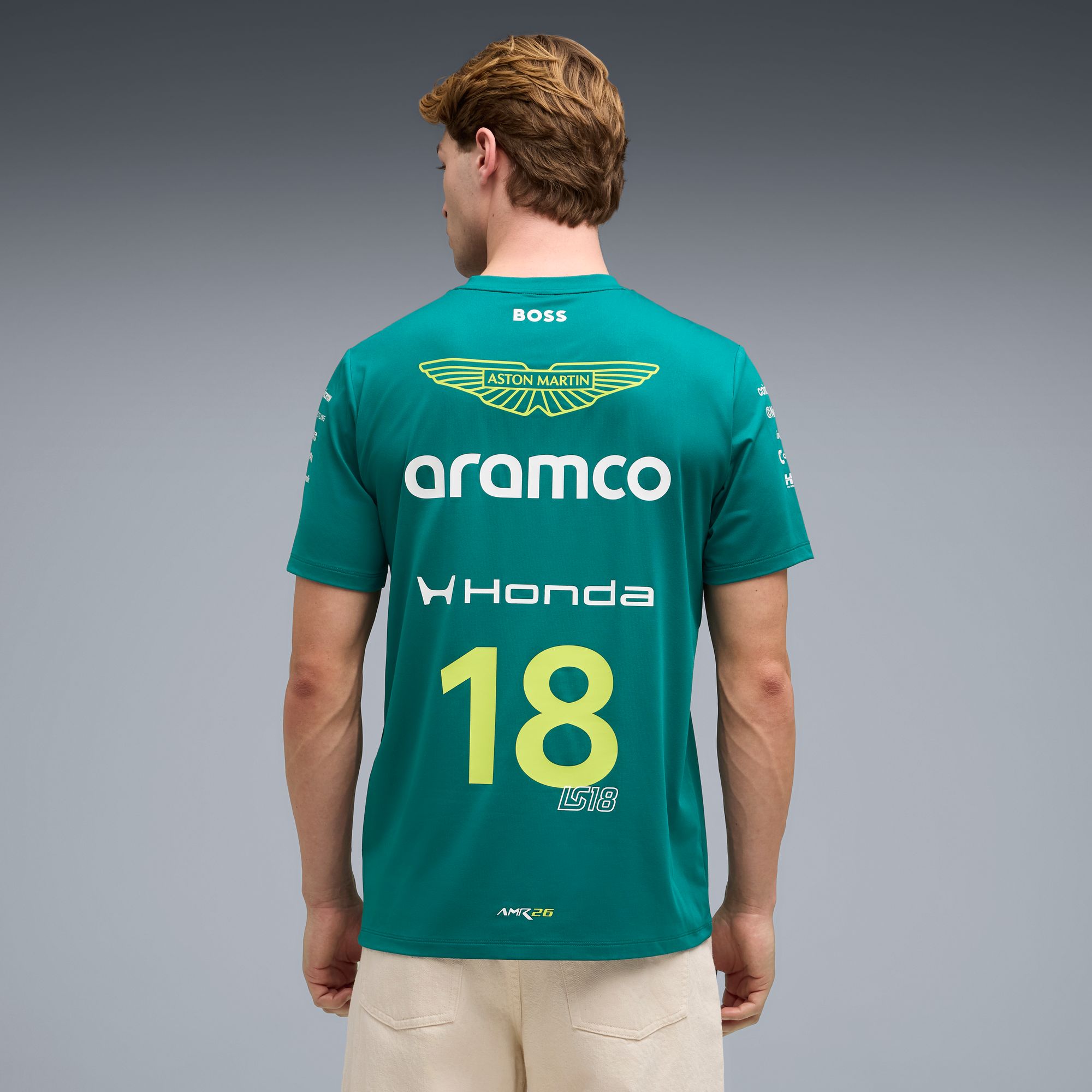 PUMA Adult F1 Aston Martin Lance Stroll #18 Green T-Shirt product image