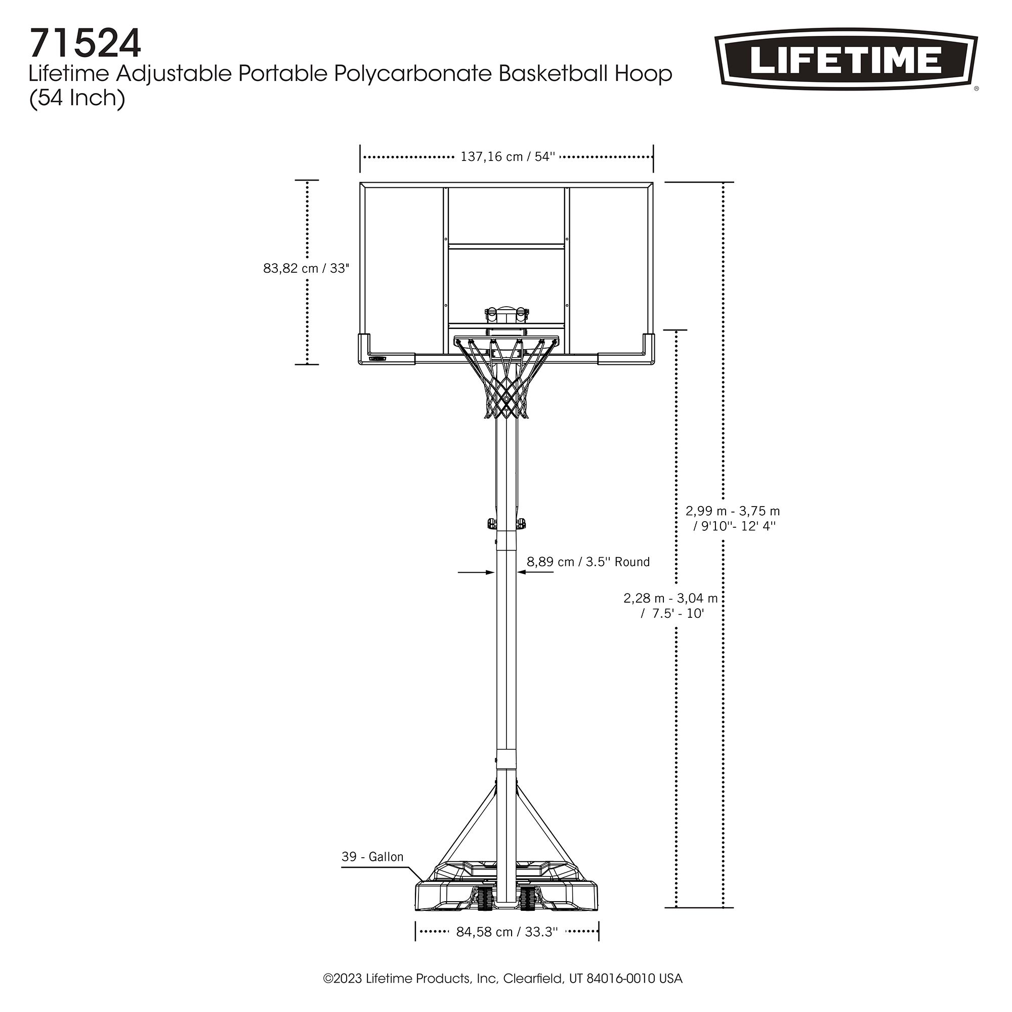 Lifetime 54” Portable Basketball Hoop product image