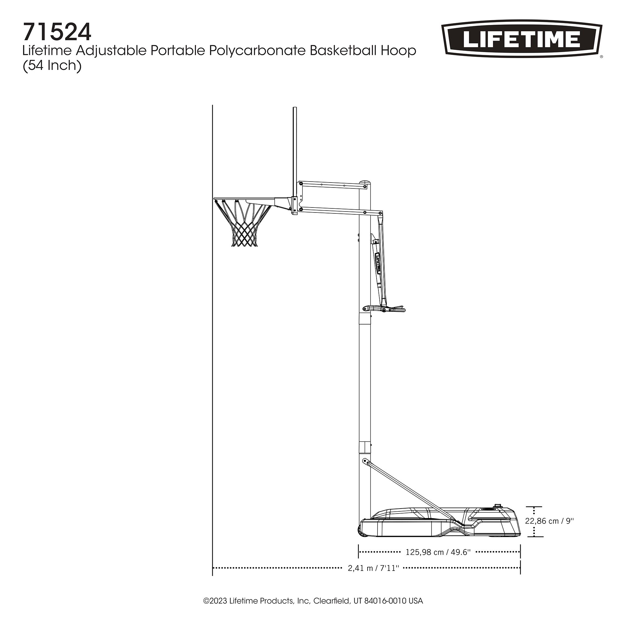 Lifetime 54” Portable Basketball Hoop product image