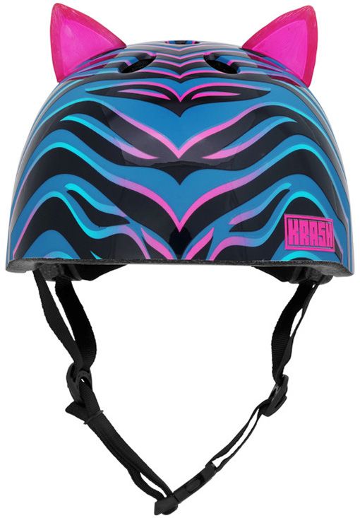 Krash Youth Neon Stripes LED Bike Helmet product image