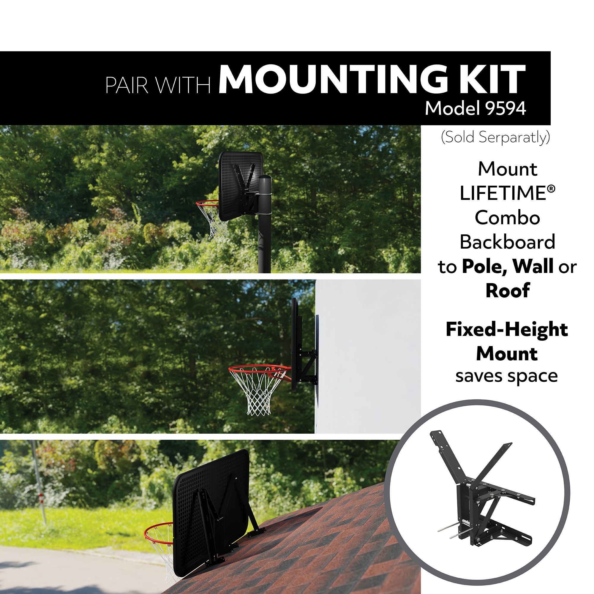Lifetime 54 in. Mounted Backboard and Rim Combo product image