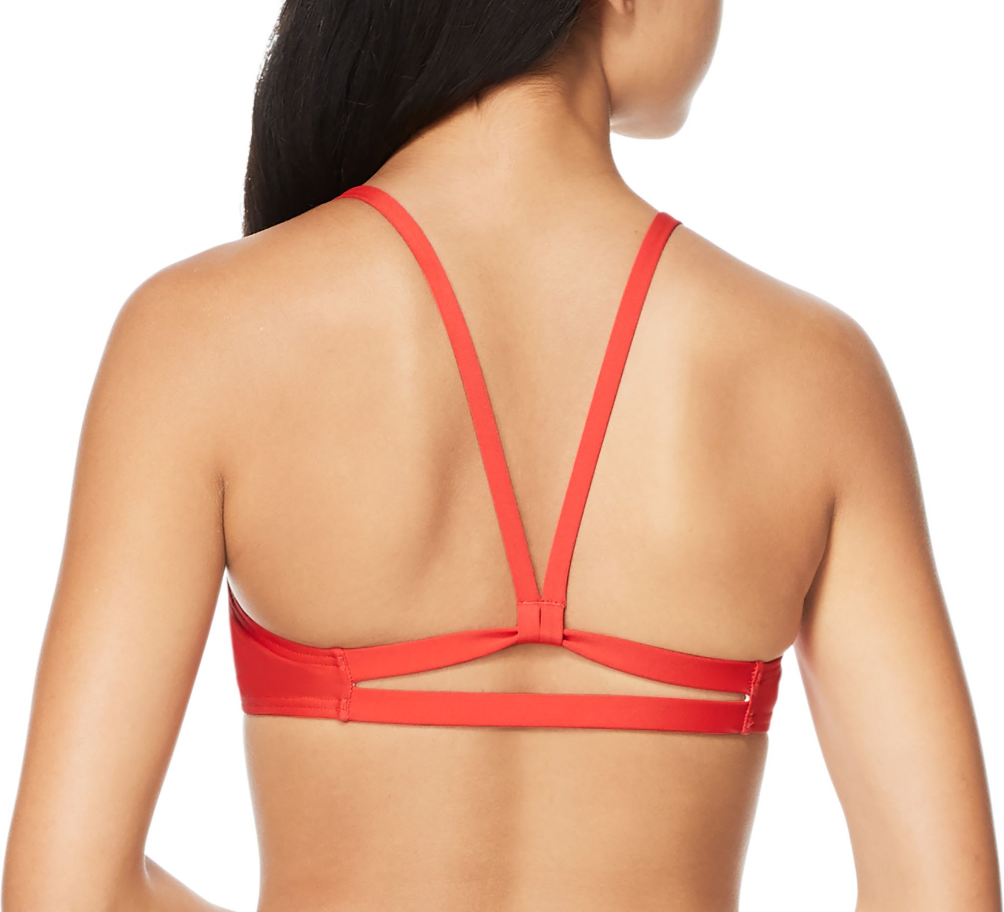 Speedo Women's Solid Strappy Fixed Back Bikini Top