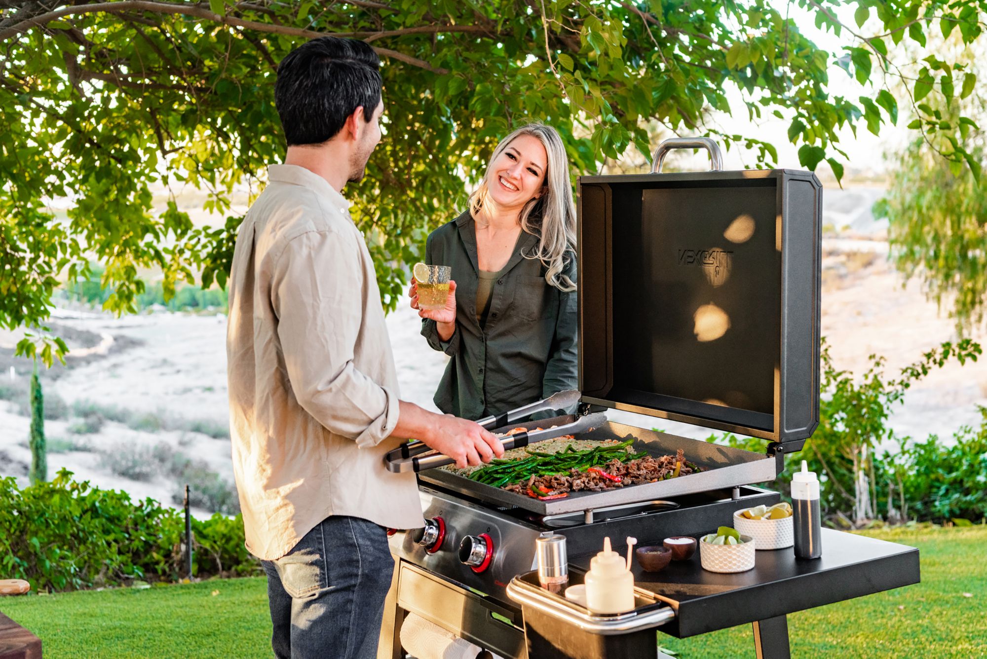 Nexgrill Daytona 3-Burner Propane Gas Grill with Griddle Top product image