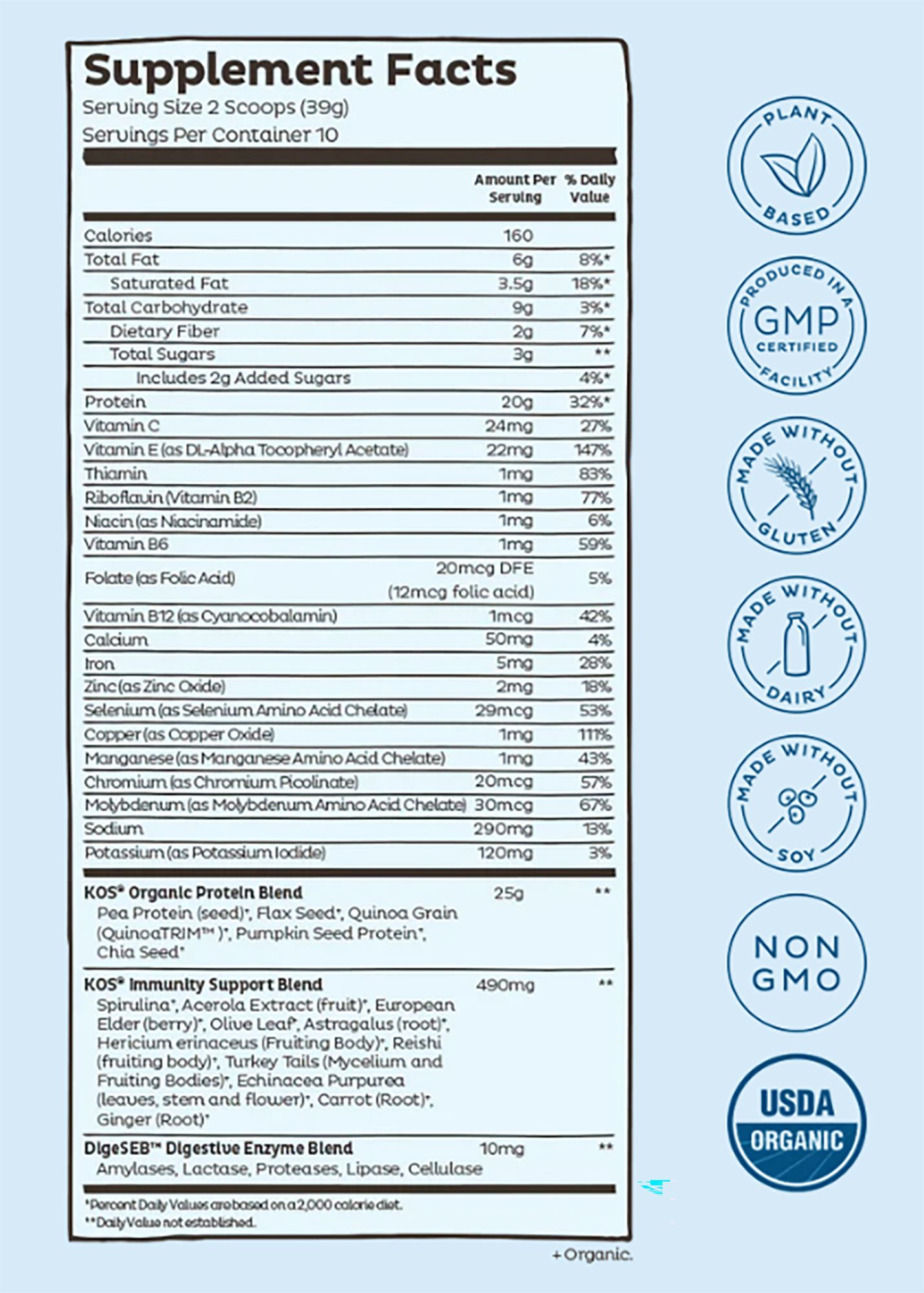 KOS Plant Protein - 10 Servings product image
