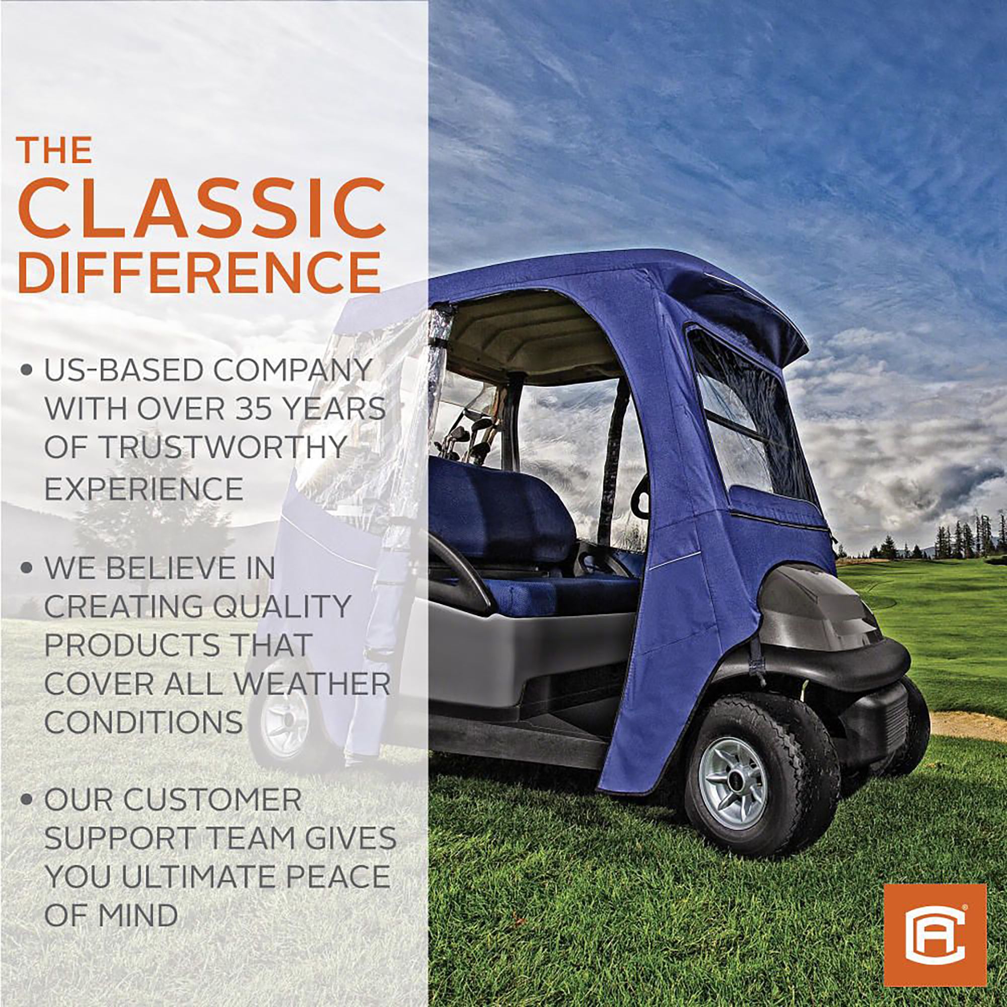 Classic Accessories Deluxe 4-Sided Golf Cart Enclosure product image