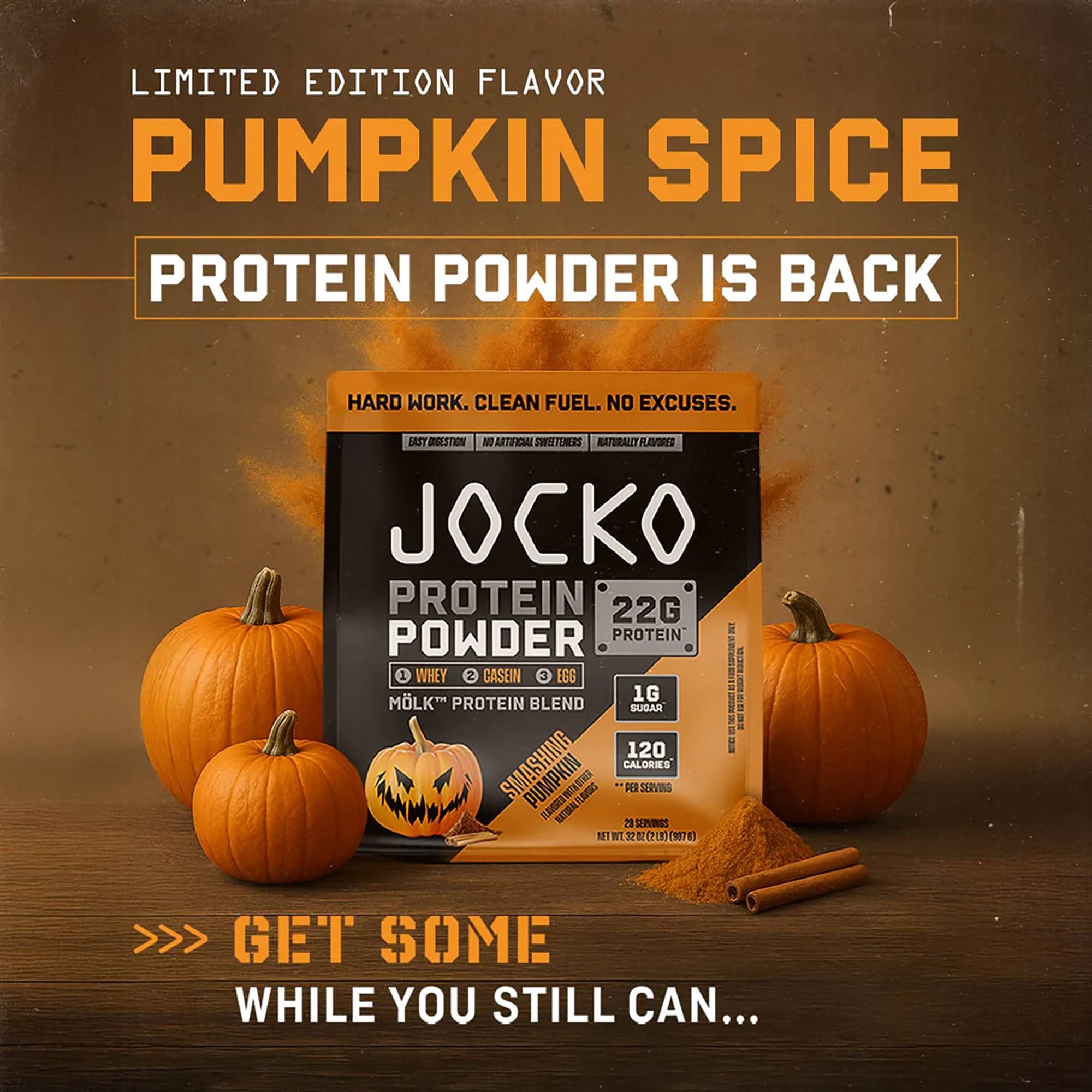 JOCKO Smashing Pumpkin 2 Lb. Protein Powder product image