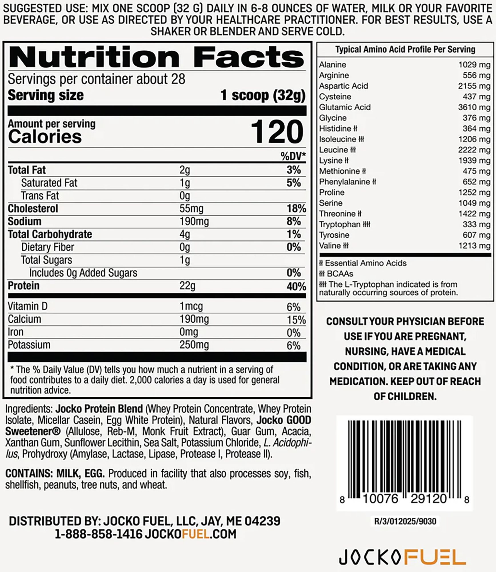 JOCKO Smashing Pumpkin 2 Lb. Protein Powder product image