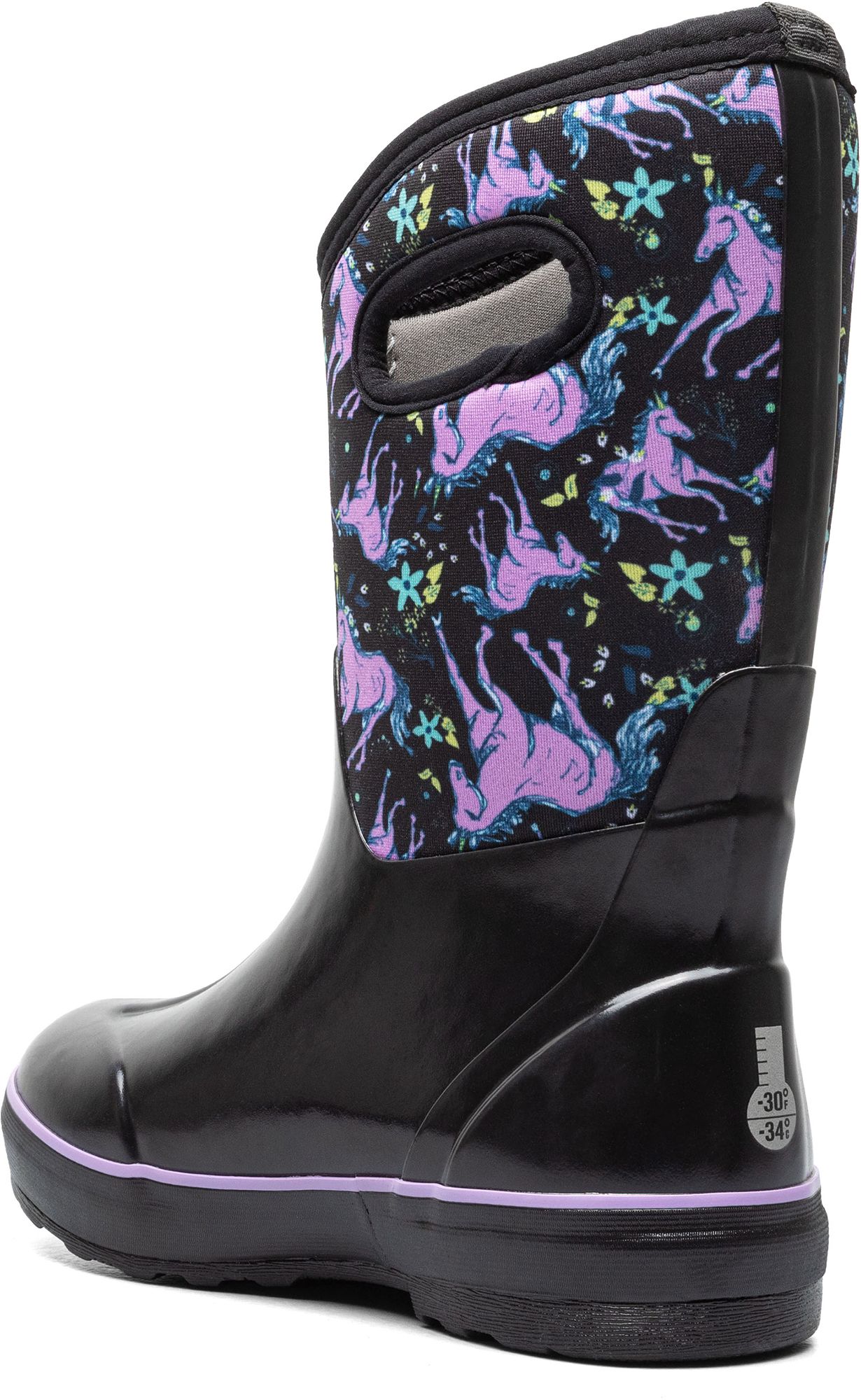 Bogs Kids' Classic II Unicorn Awesome Waterproof Insulated Rain Boots