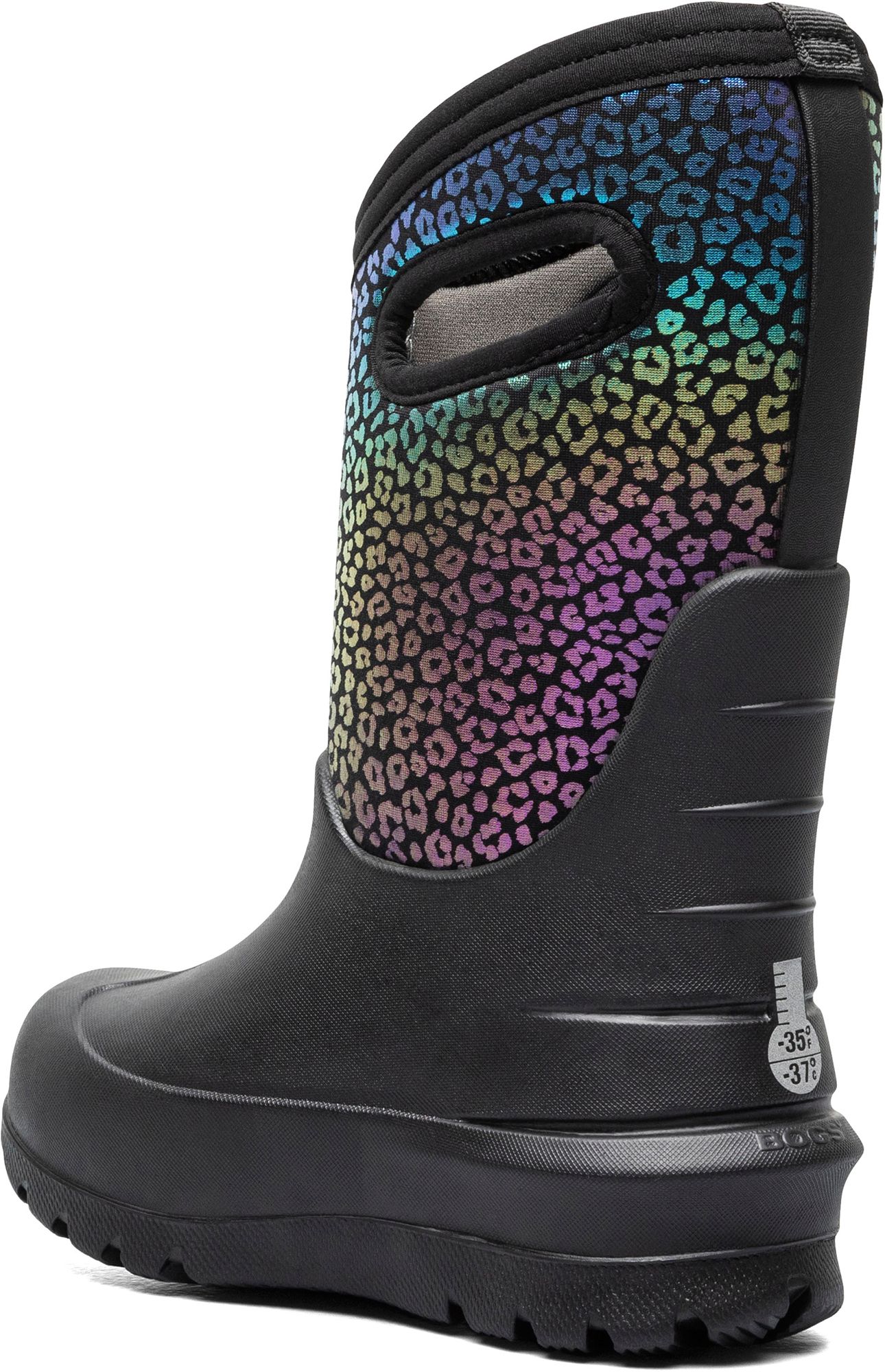 Bogs Kids' Neo Classic Rainbow Leopard Waterproof Winter Boots