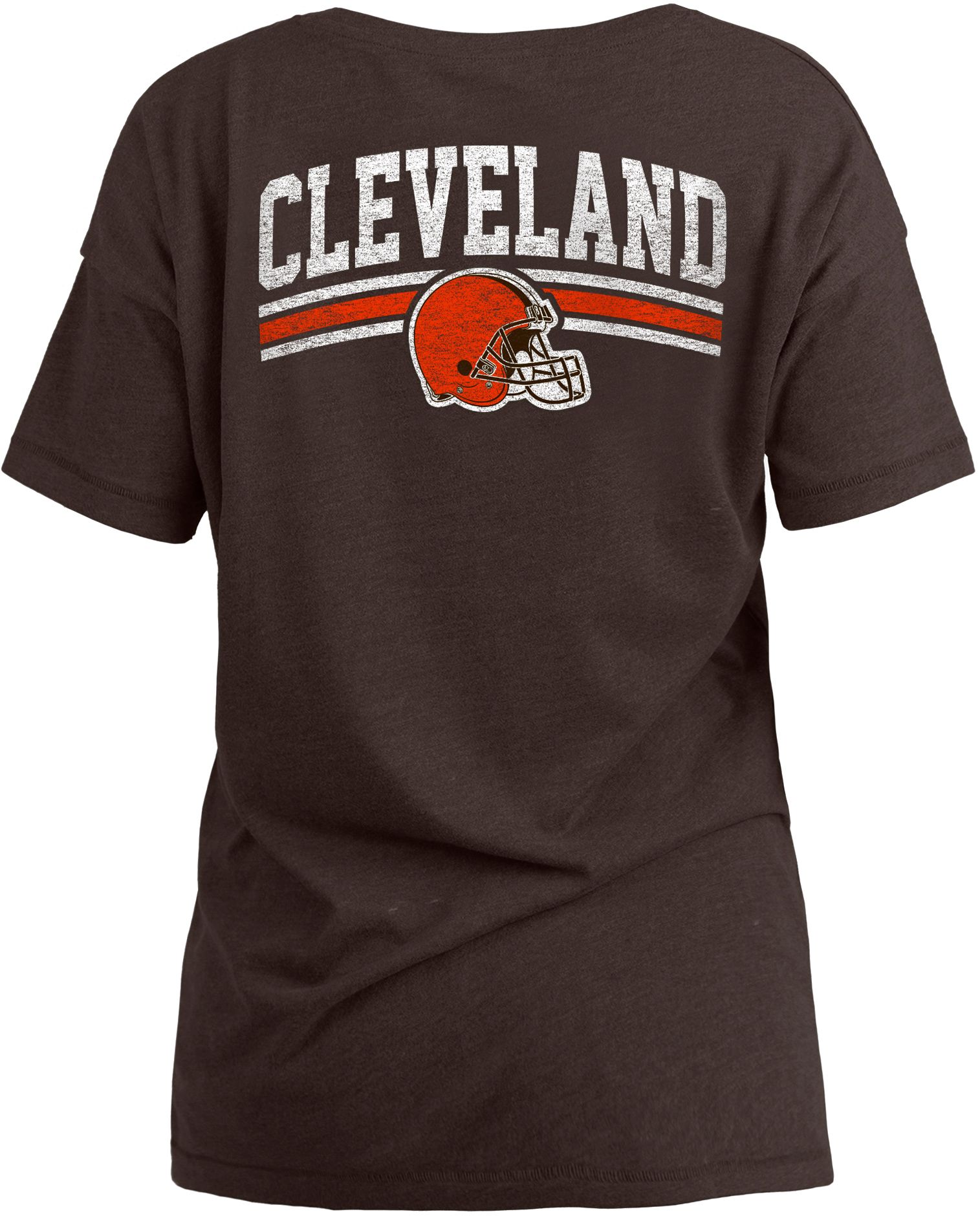 New Era Women's Cleveland Browns Relaxed Back Brown T-Shirt product image