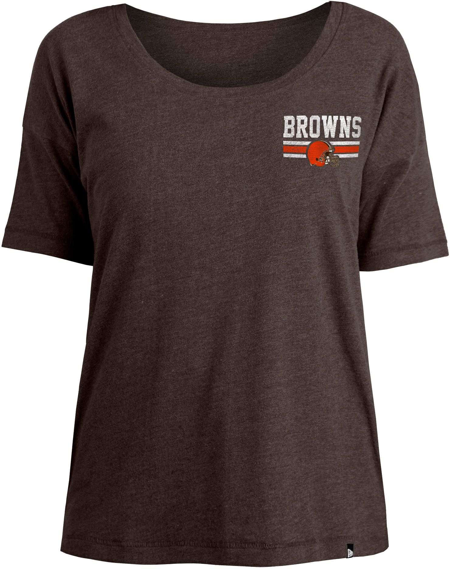 New Era Women's Cleveland Browns Relaxed Back Brown T-Shirt product image