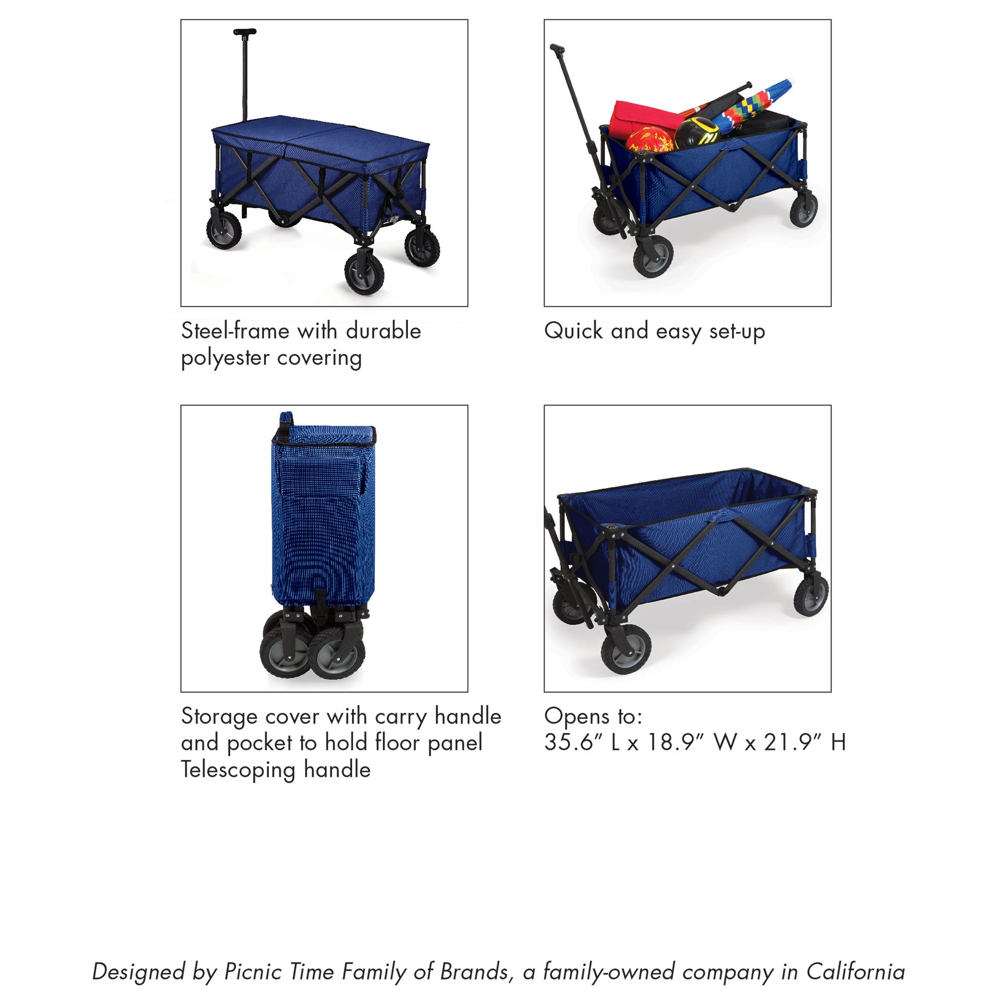 Picnic Time Dallas Cowboys Portable Utility Wagon