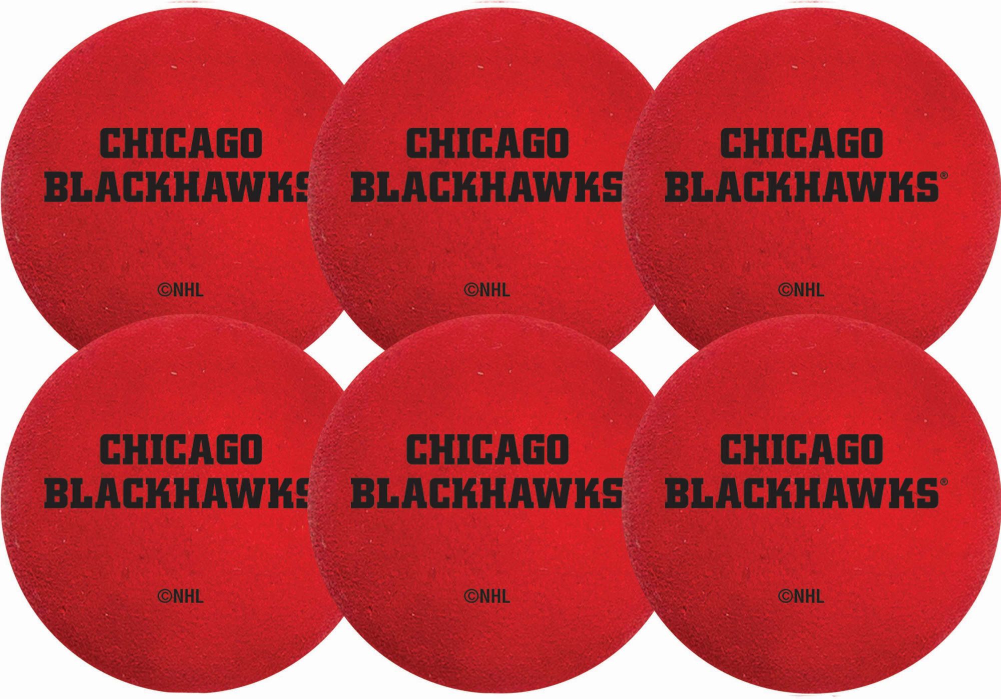 Franklin Chicago Blackhawks 6 Pack Hockey Balls product image