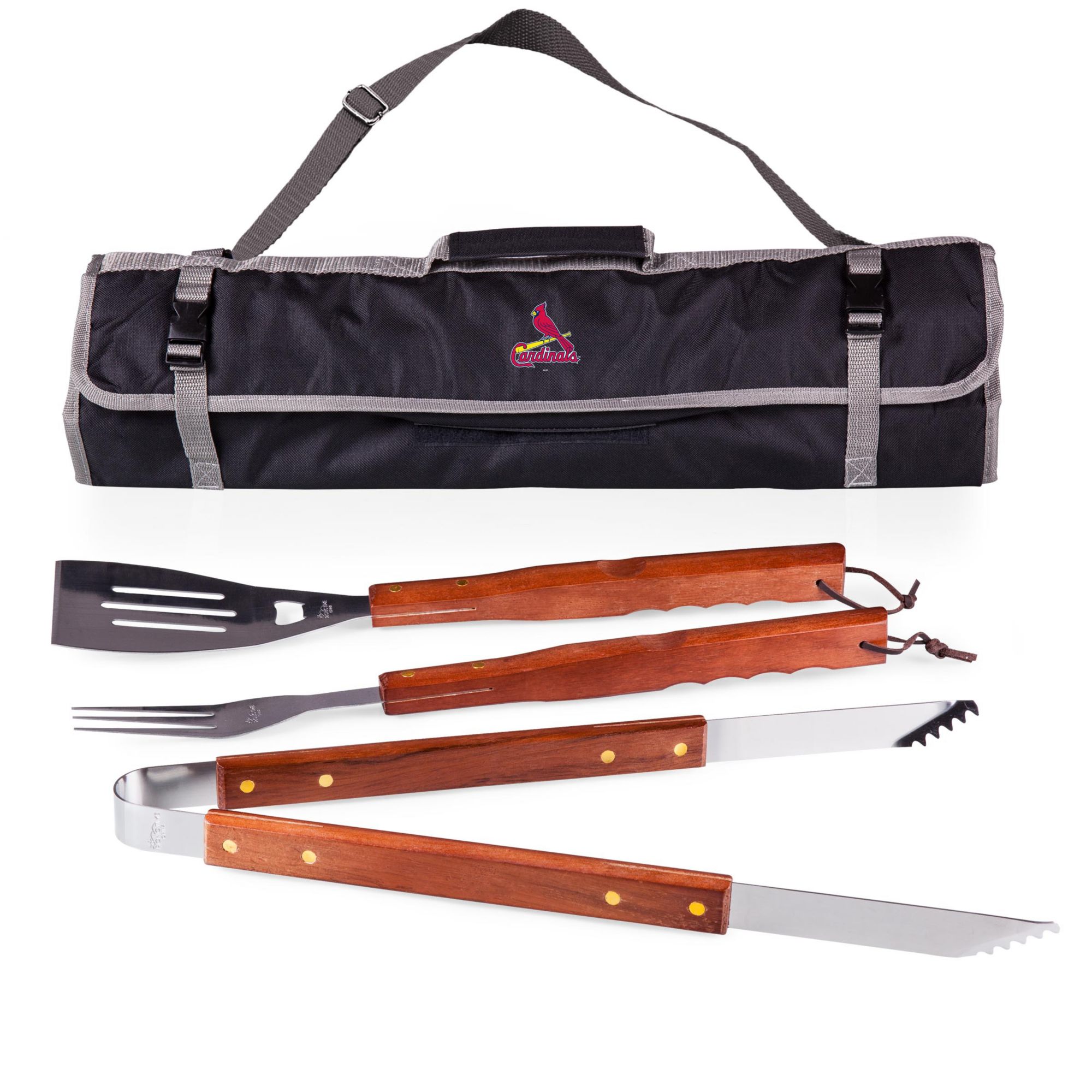 Picnic Time St. Louis Cardinals 3-Piece BBQ Grill Set and Tote