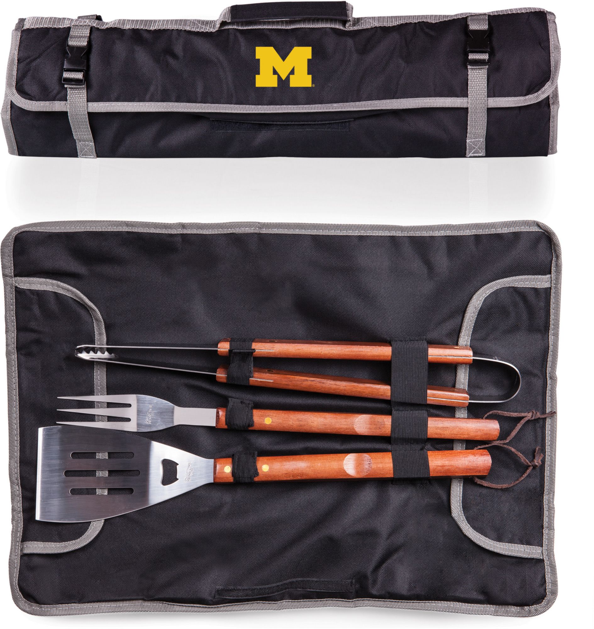 Picnic Time Michigan Wolverines 3-Piece BBQ Tote & Grill Set