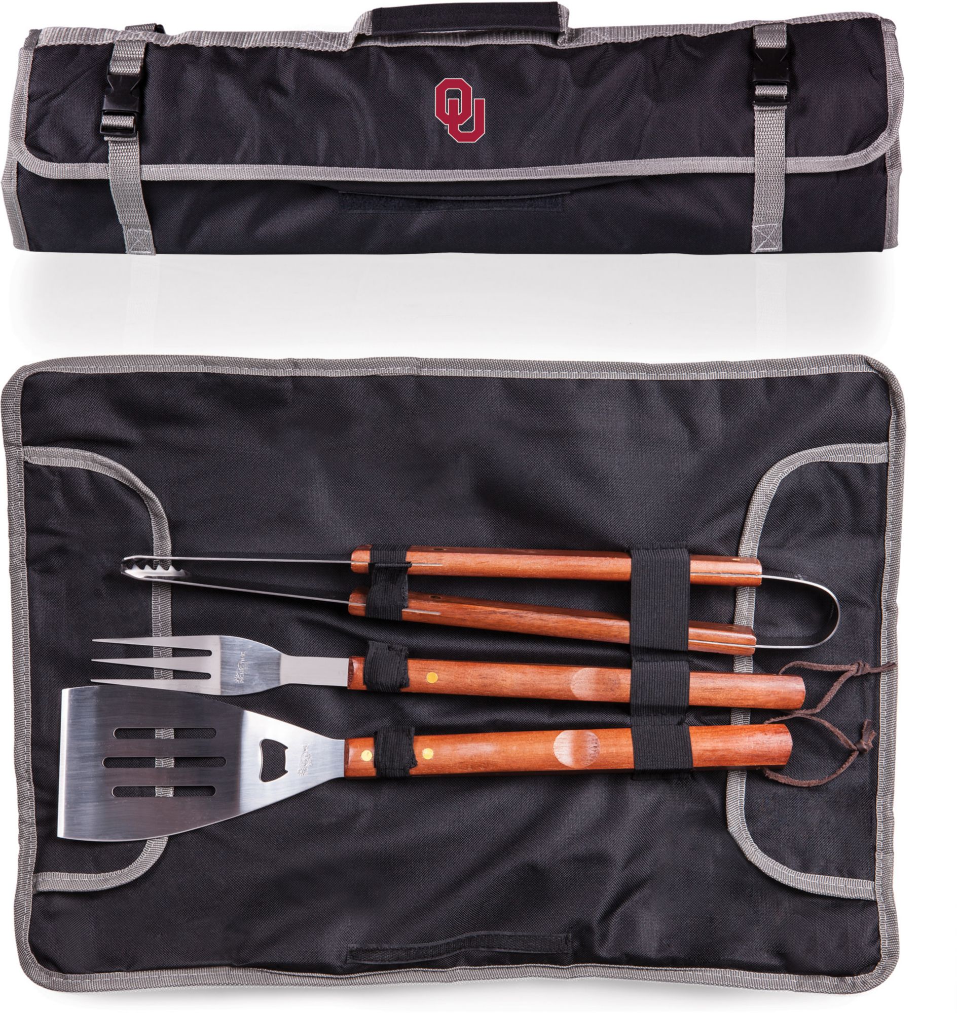 Picnic Time Oklahoma Sooners 3-Piece BBQ Tote & Grill Set