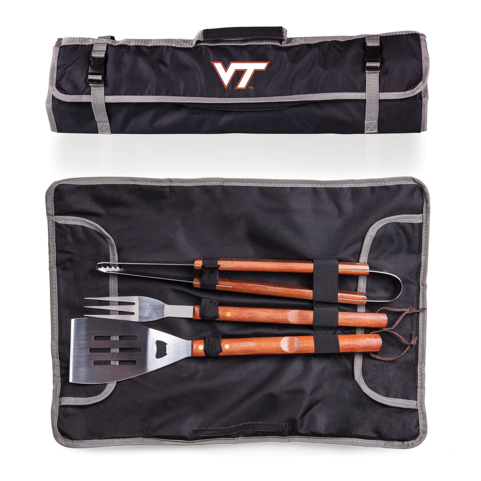 Picnic Time Virginia Tech Hokies 3-Piece Barbeque Tote & Grill Set product image