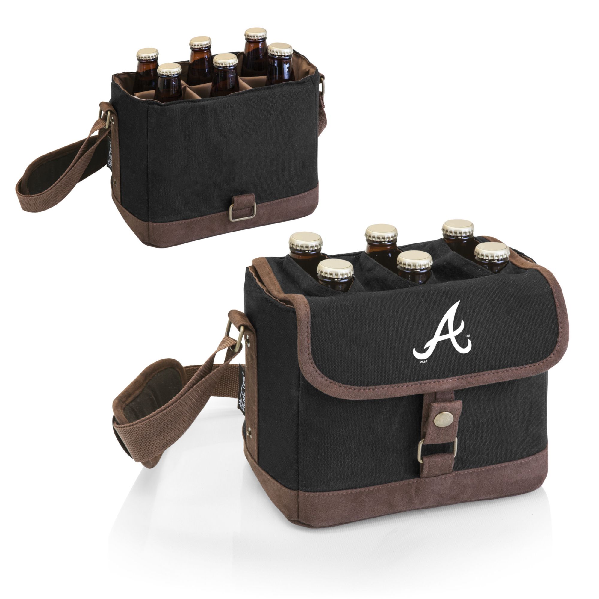 Picnic Time Atlanta Braves Beer Caddy Cooler Tote and Opener