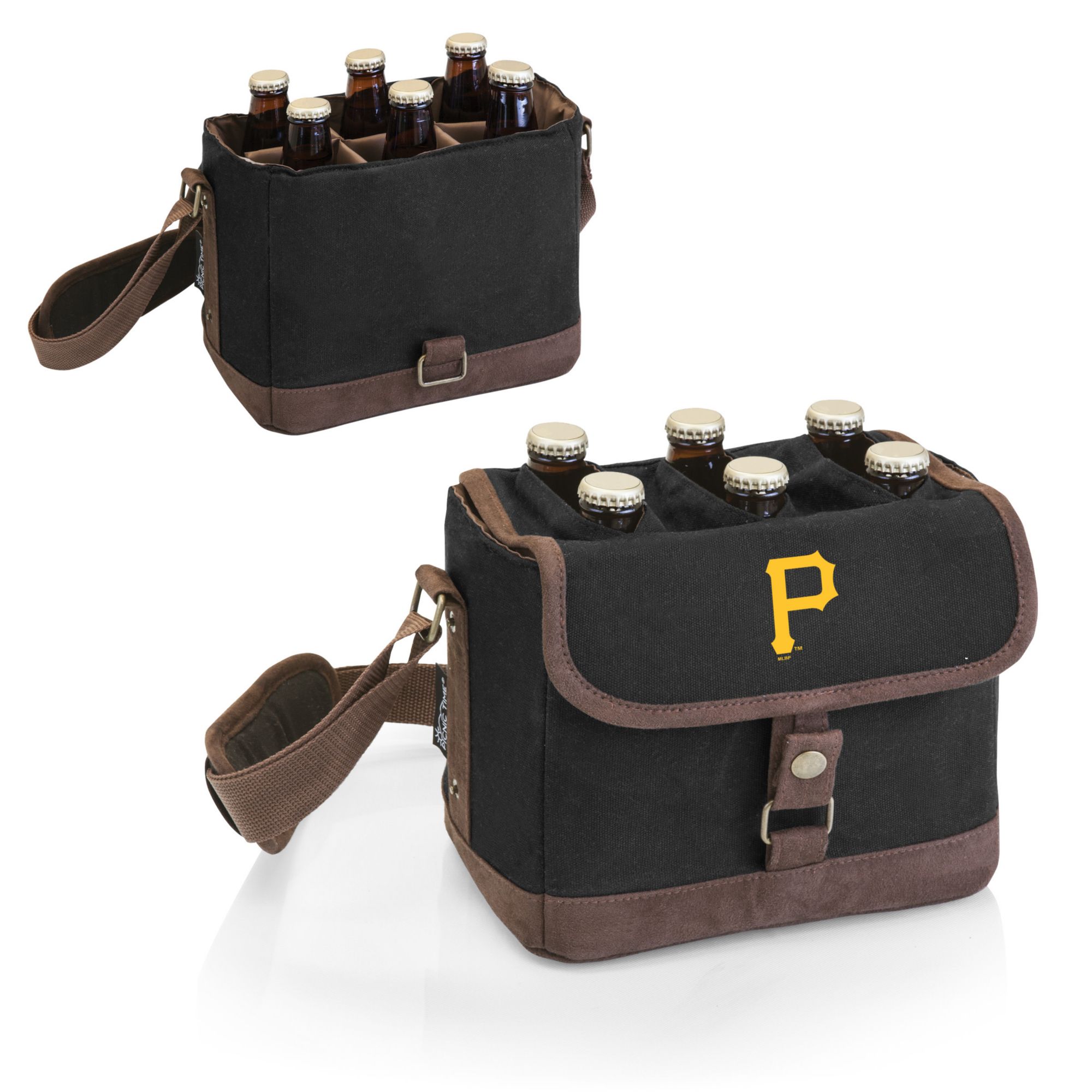 Picnic Time Pittsburgh Pirates Beer Caddy Cooler Tote and Opener