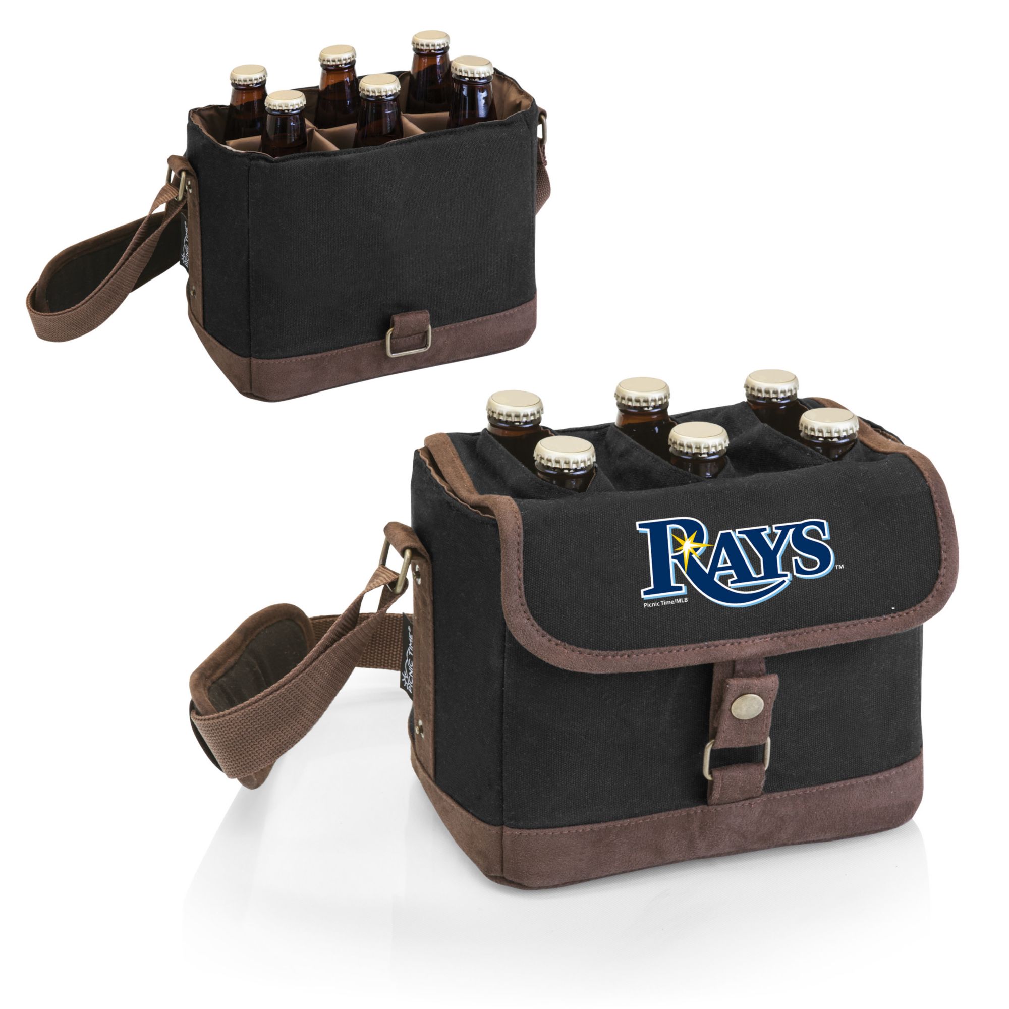 Picnic Time Tampa Bay Rays Beer Caddy Cooler Tote and Opener product image