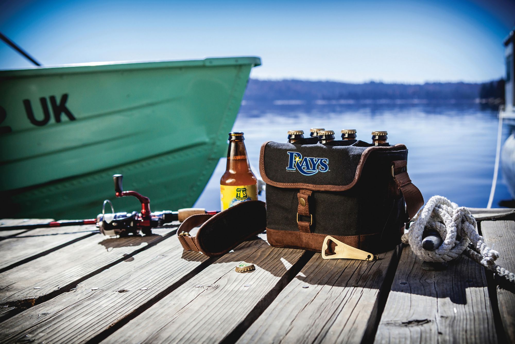 Picnic Time Tampa Bay Rays Beer Caddy Cooler Tote and Opener product image