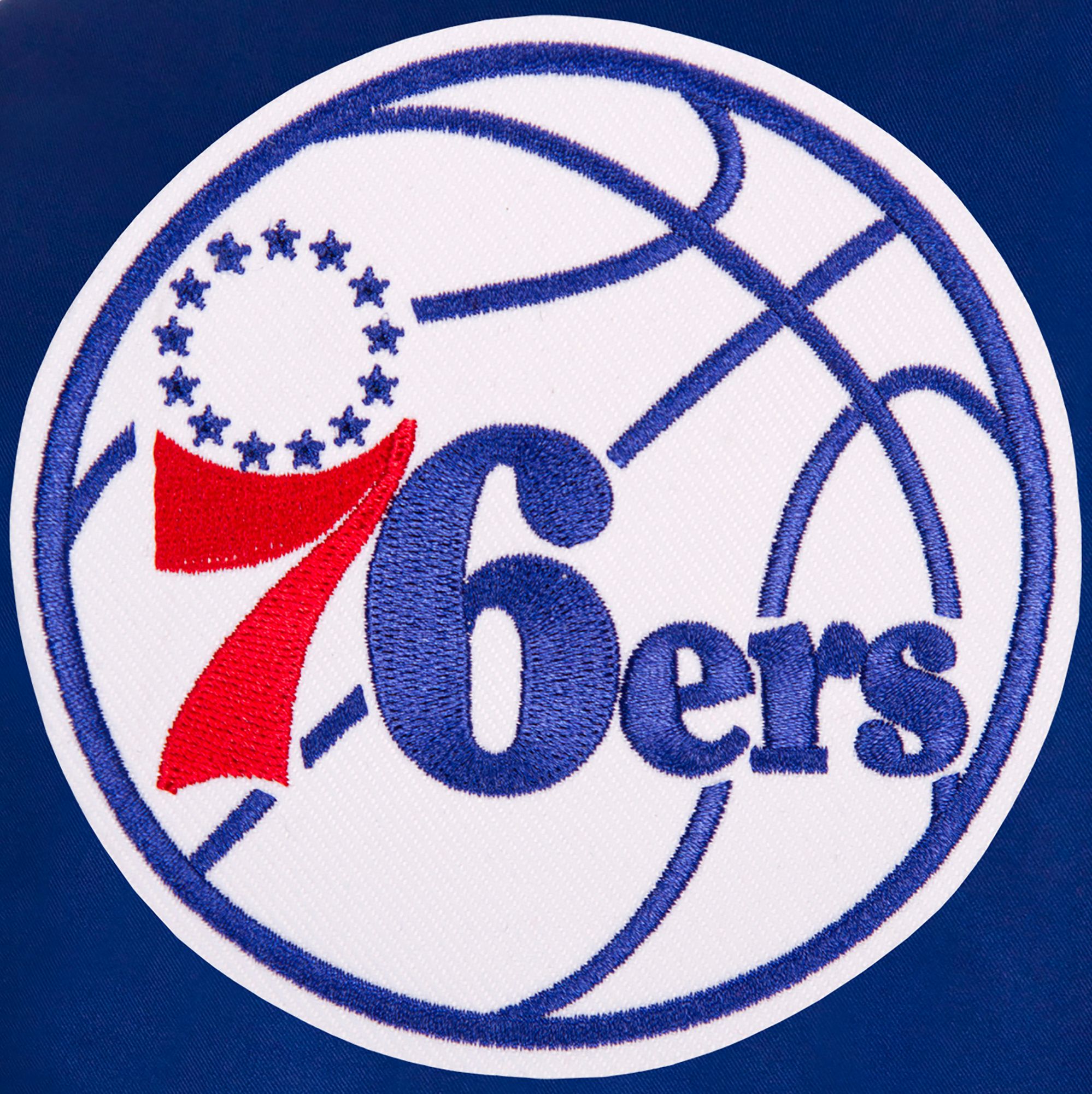 JH Design Men's Philadelphia 76ers Royal Twill Jacket product image